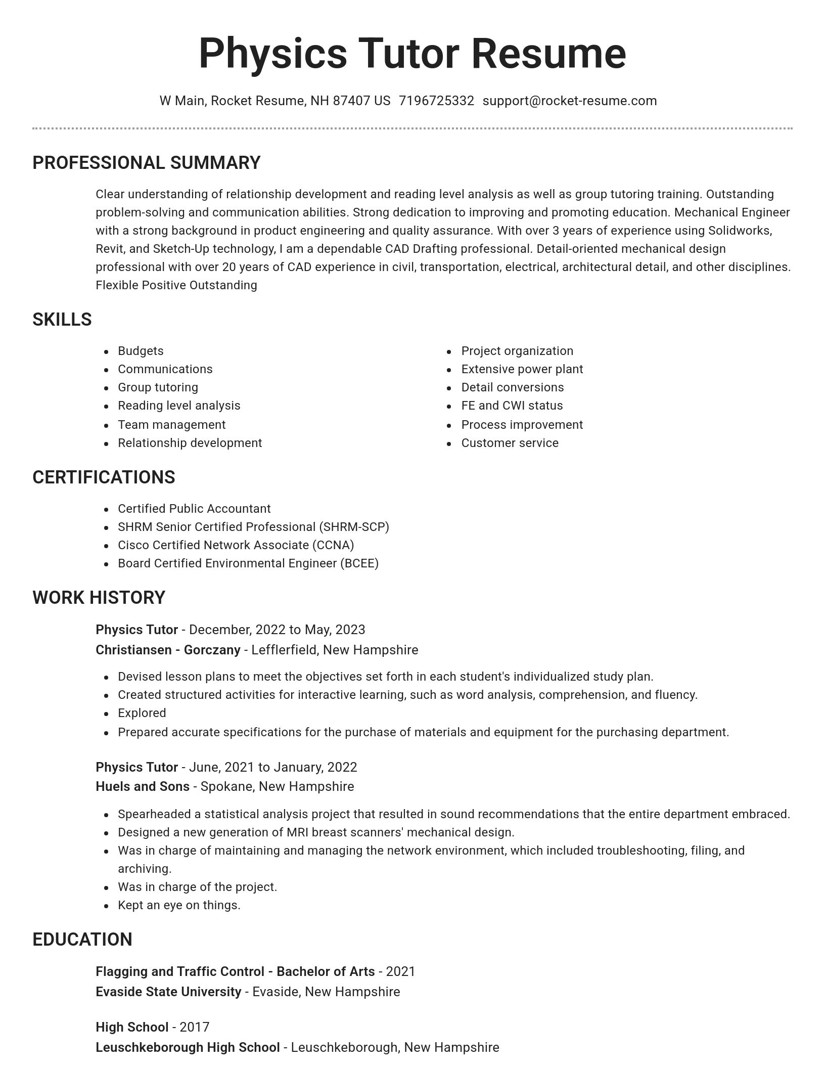 Brilliant resume template