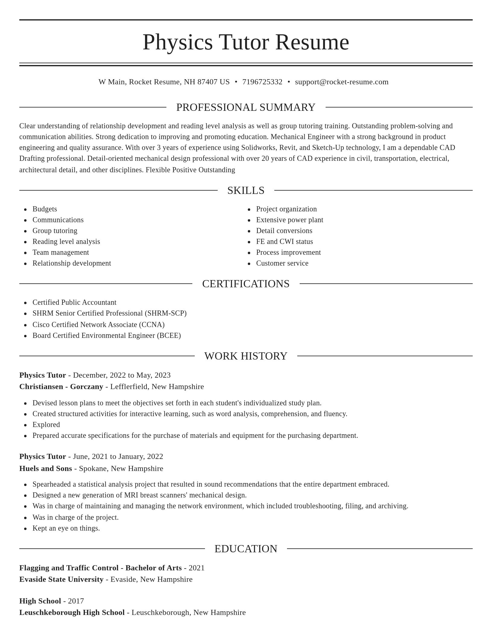 Elegant resume template