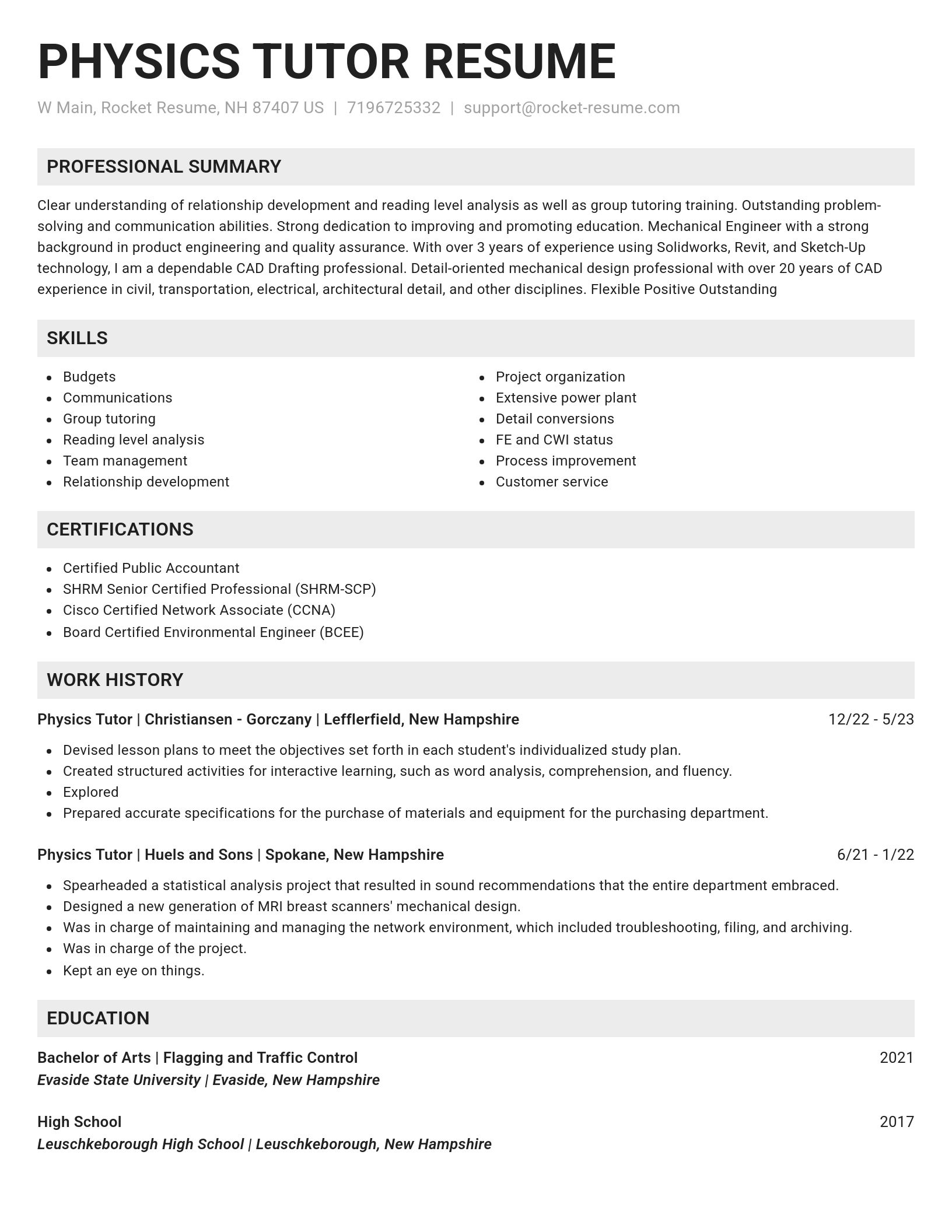 Genius resume template