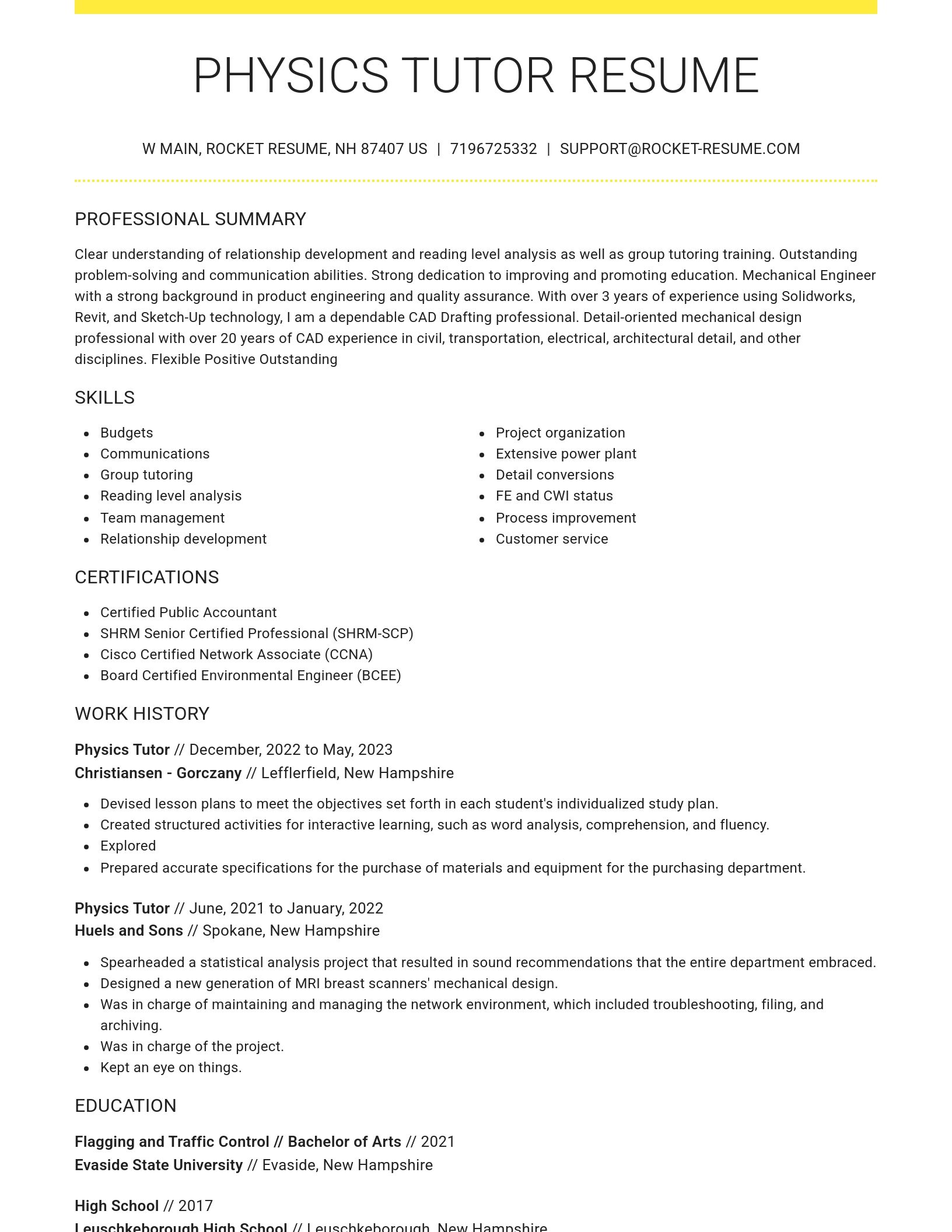Grand resume template