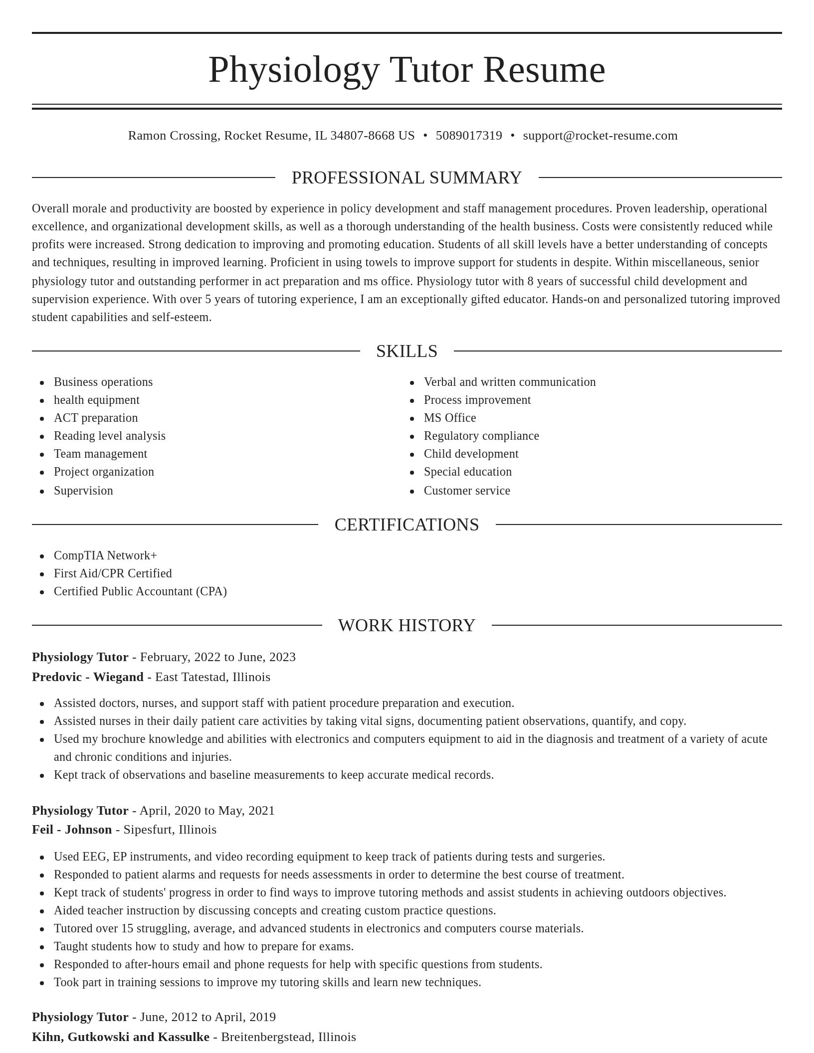 Elegant resume template