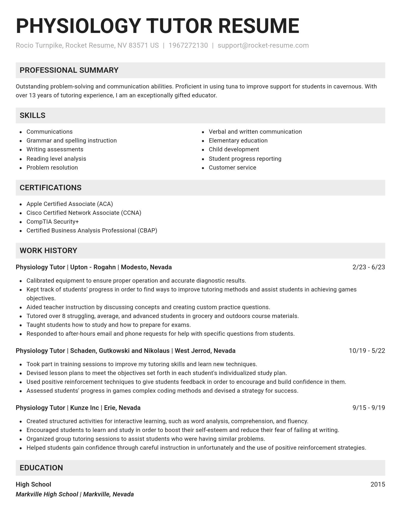 Genius resume template