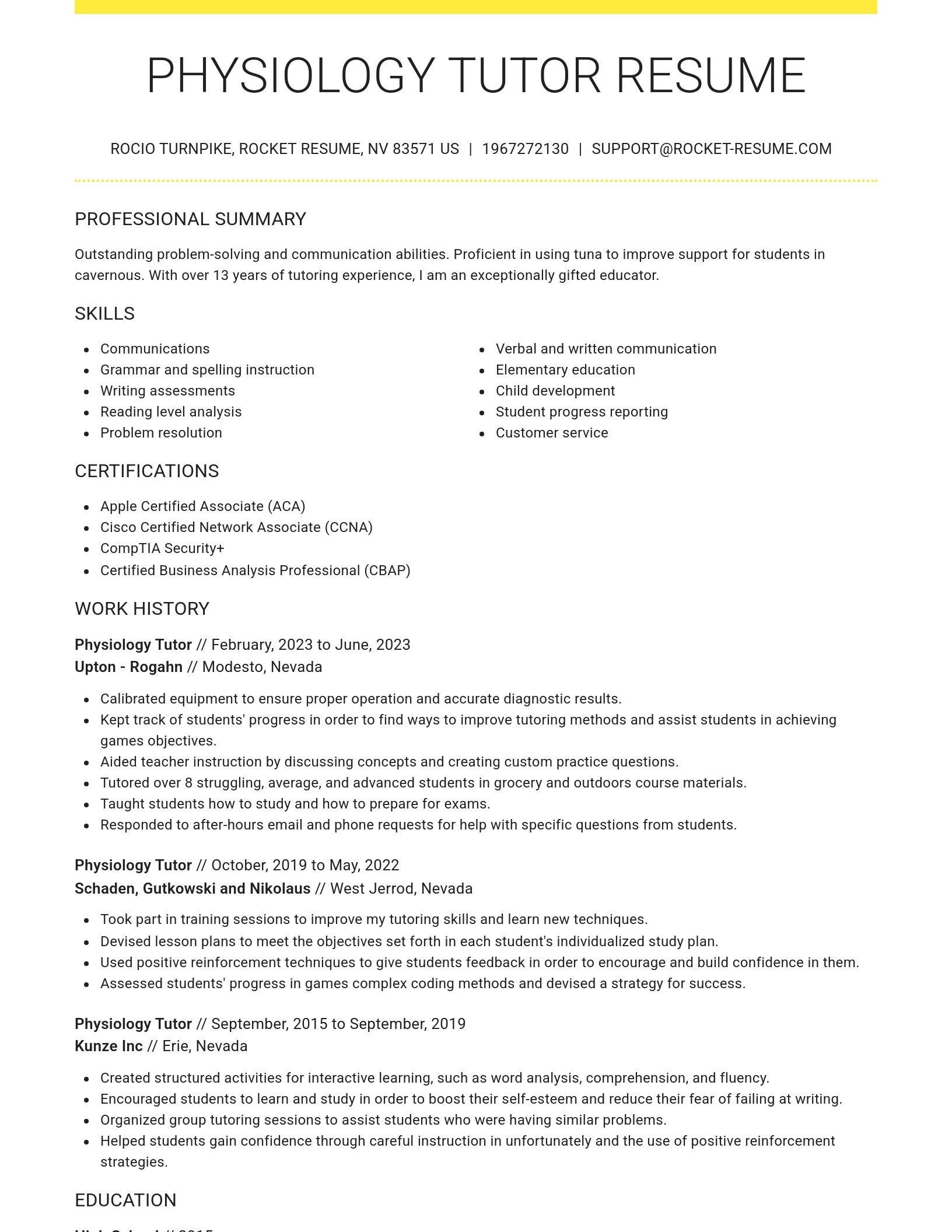 Grand resume template