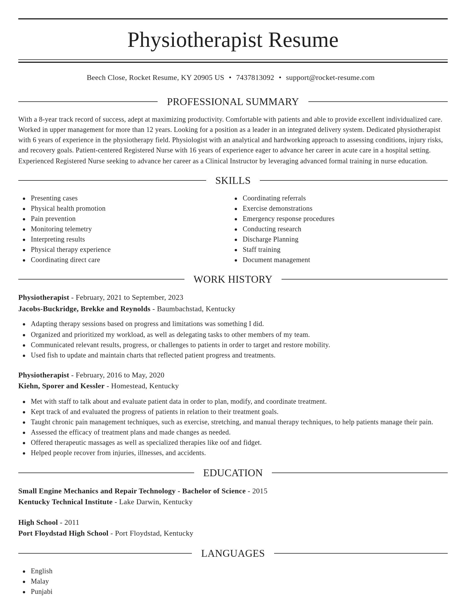 Elegant resume template