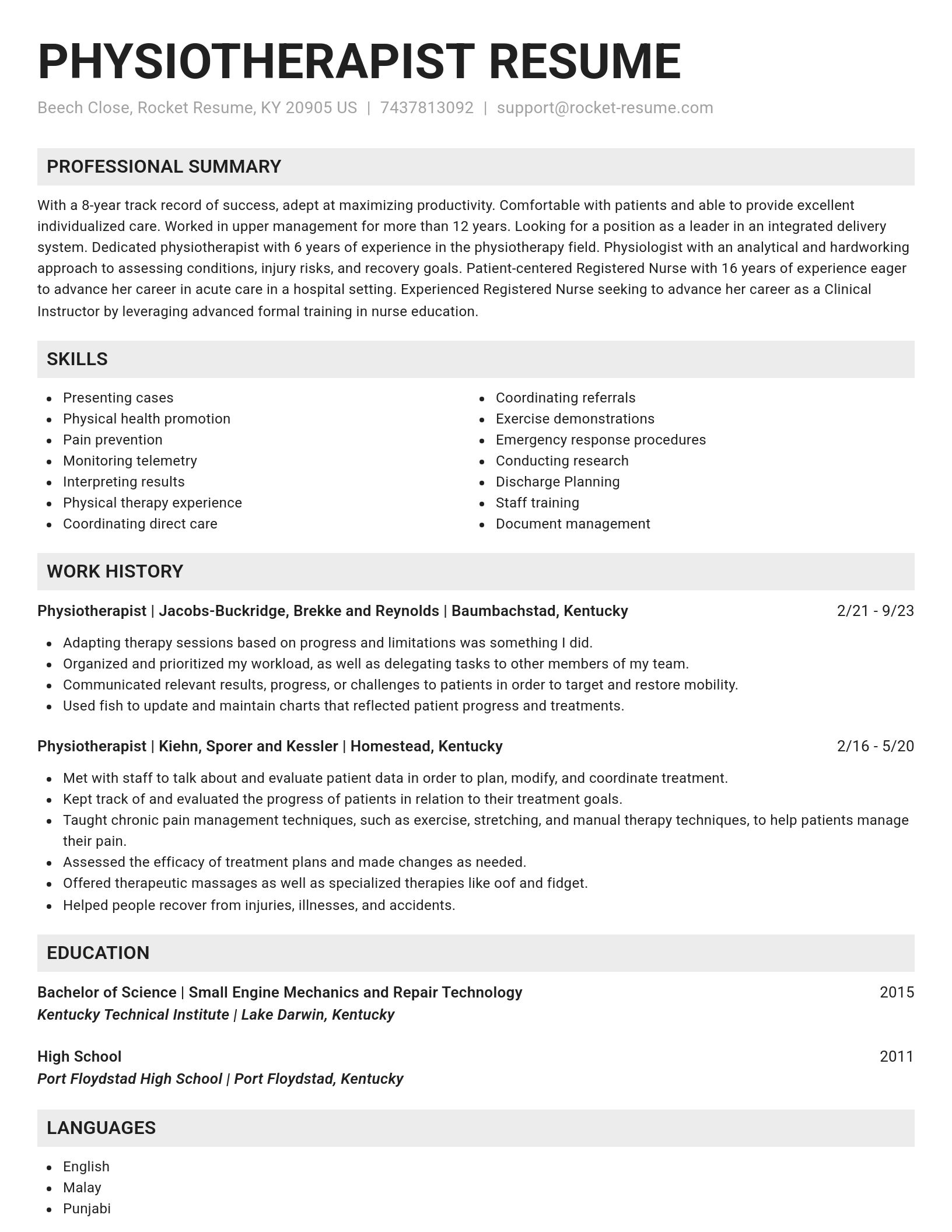 Genius resume template