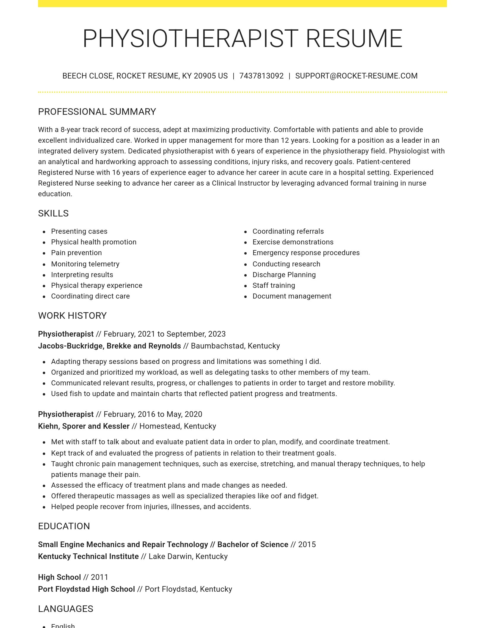 Grand resume template