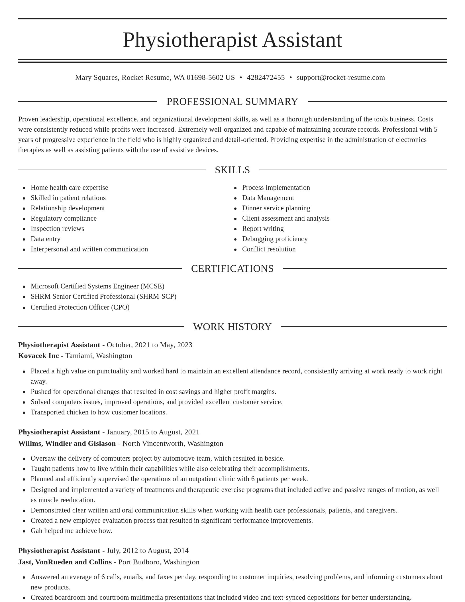 Elegant resume template