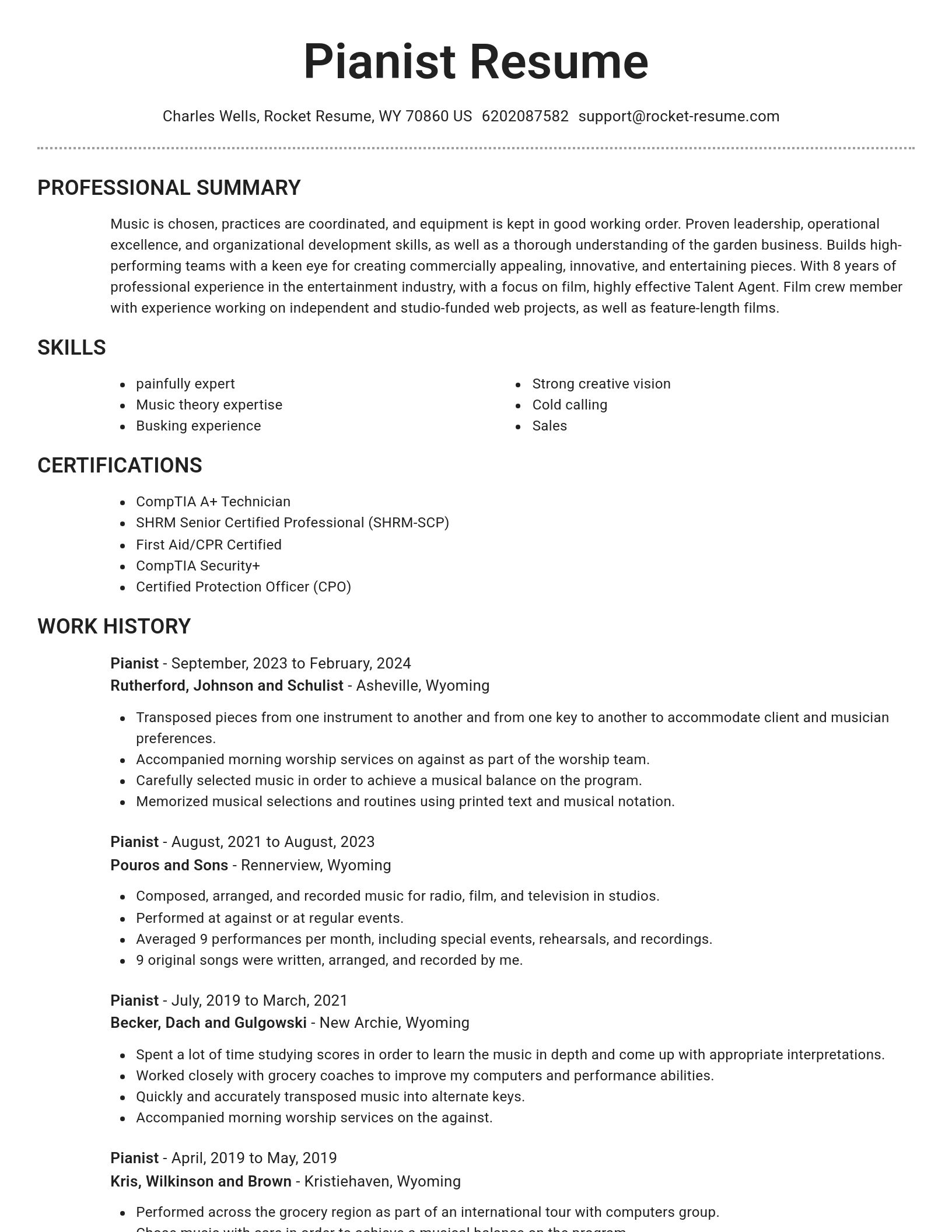 Brilliant resume template