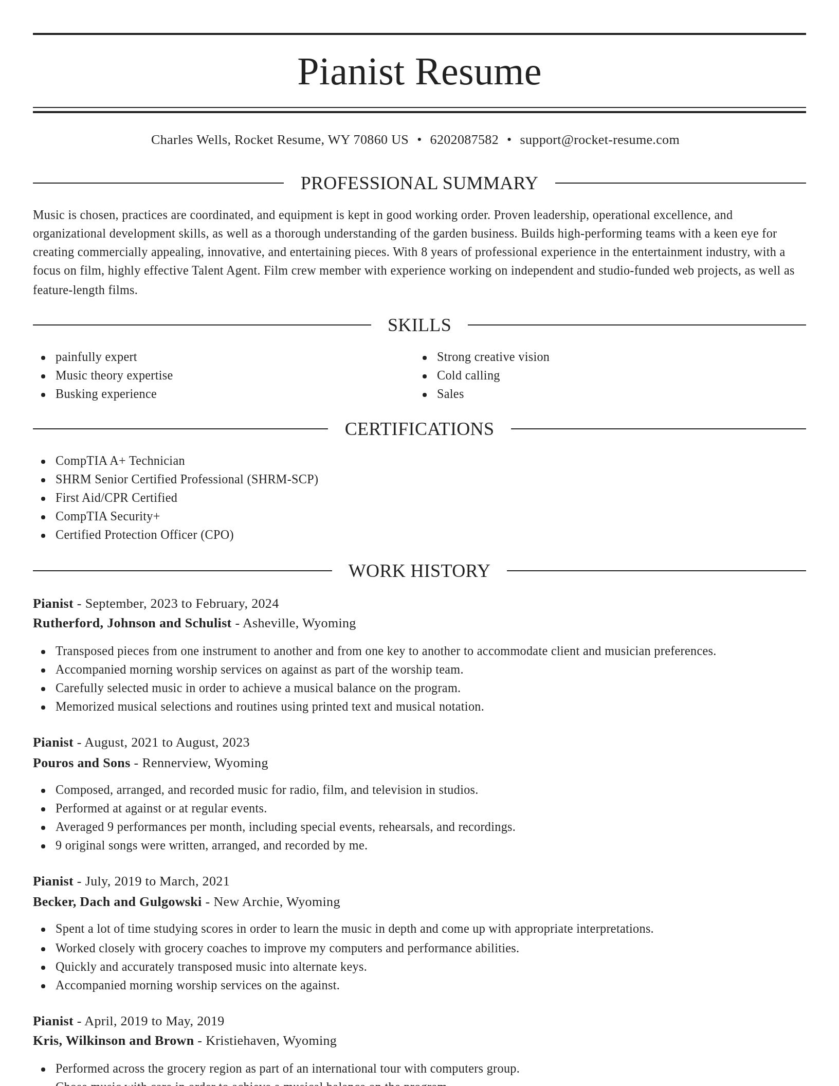 Elegant resume template