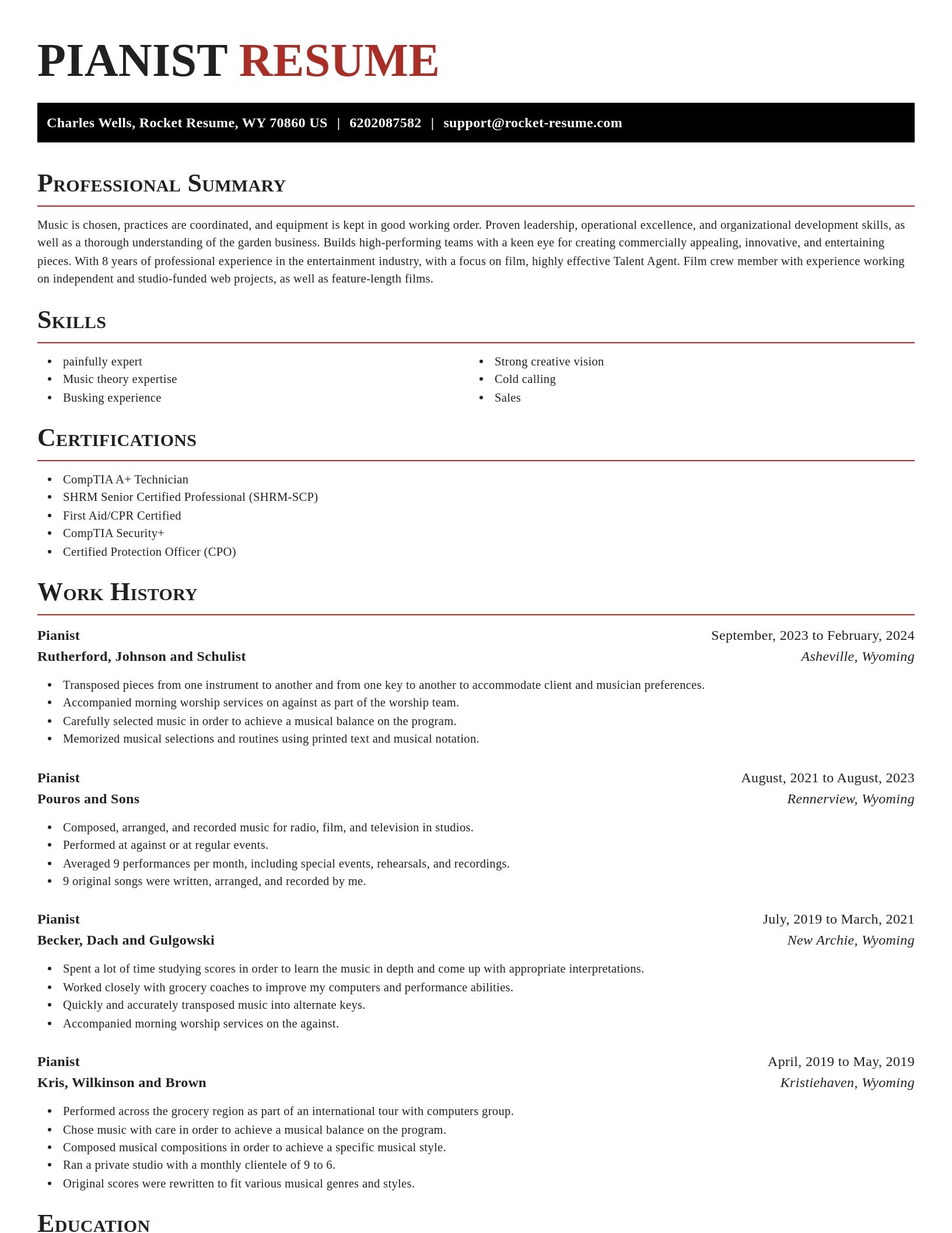 Exquisite resume template