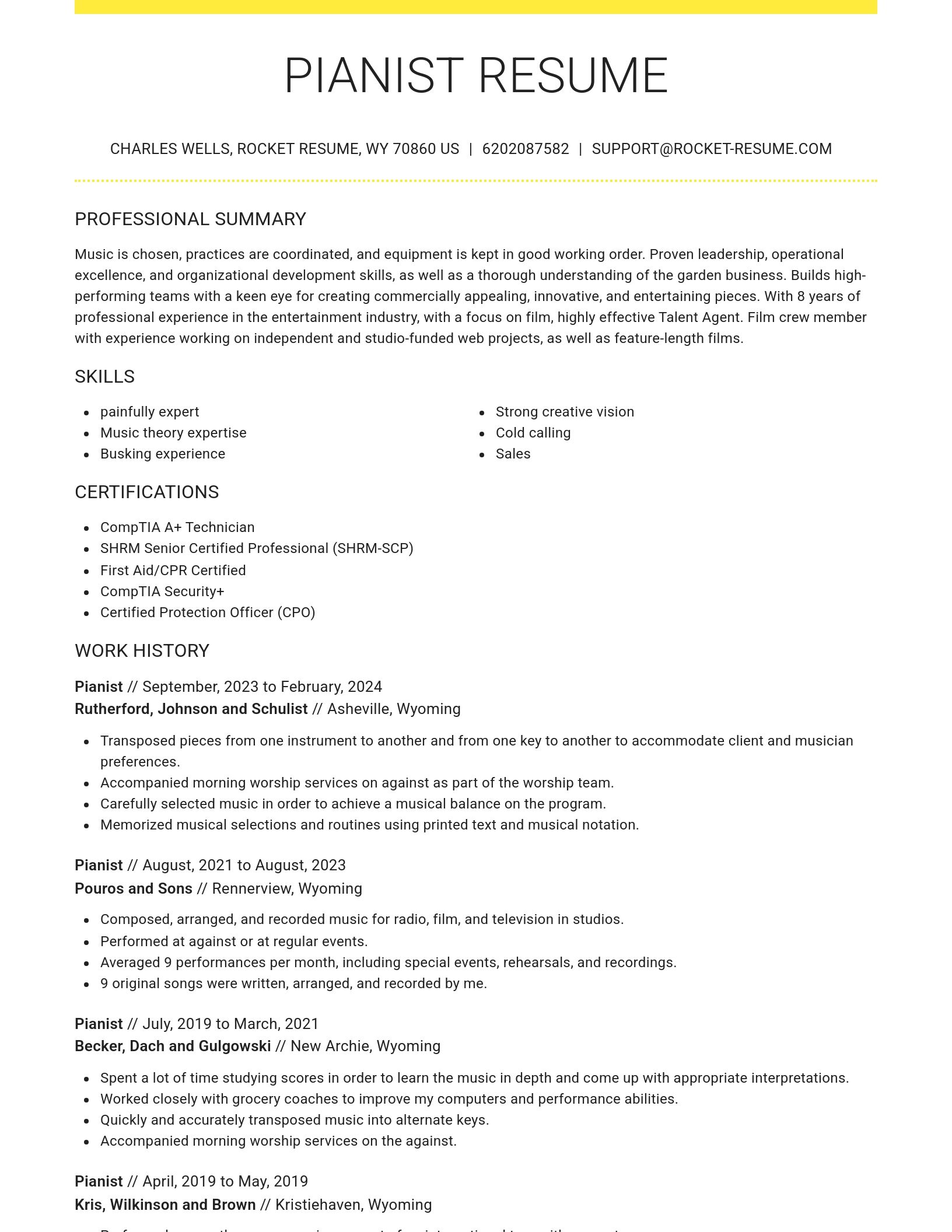 Grand resume template