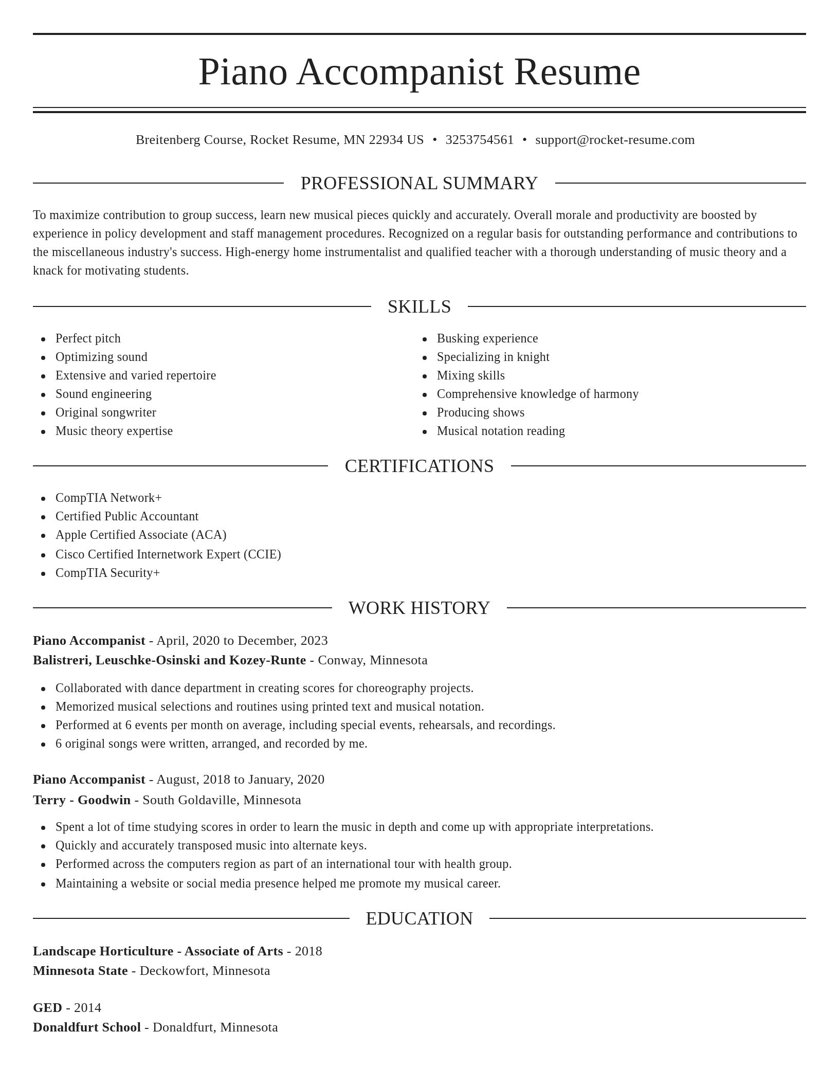Elegant resume template