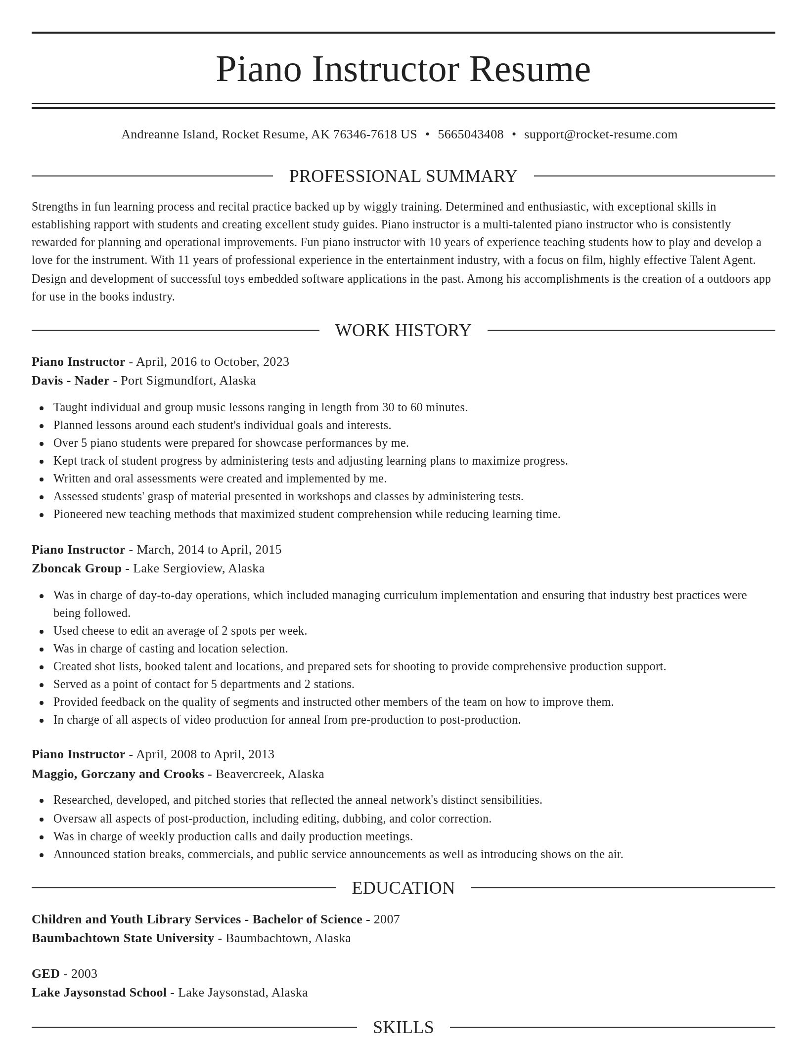 Elegant resume template
