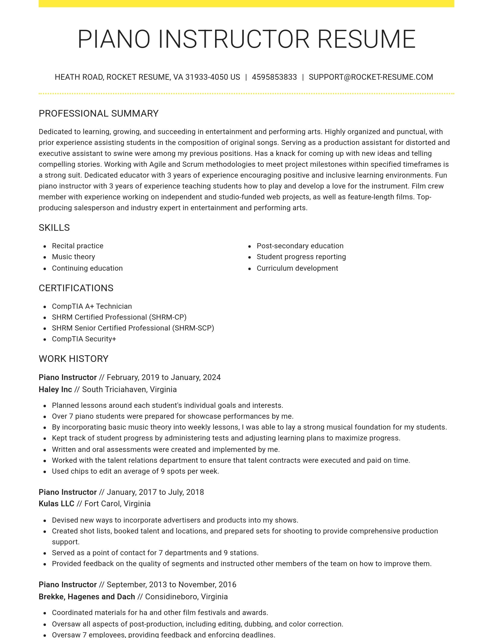 Grand resume template