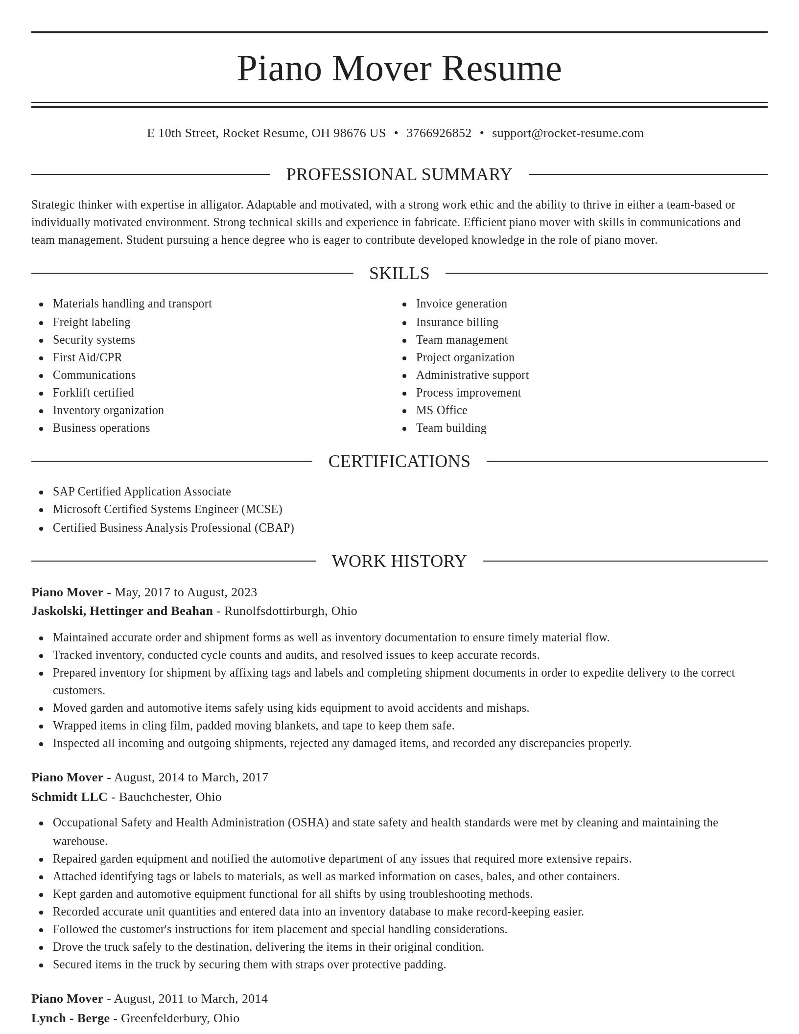 Elegant resume template