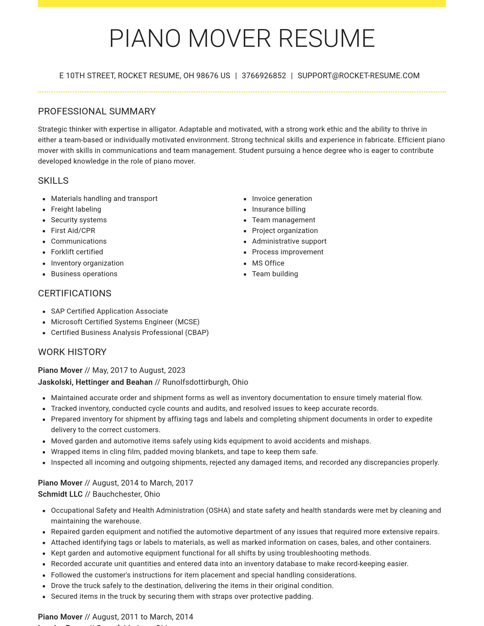 Grand resume template
