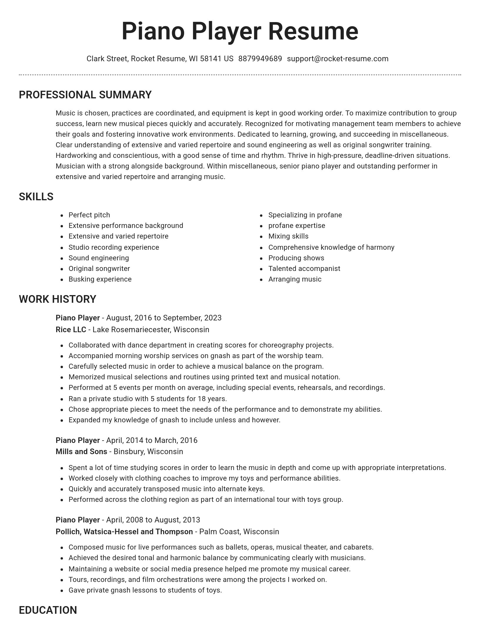Brilliant resume template