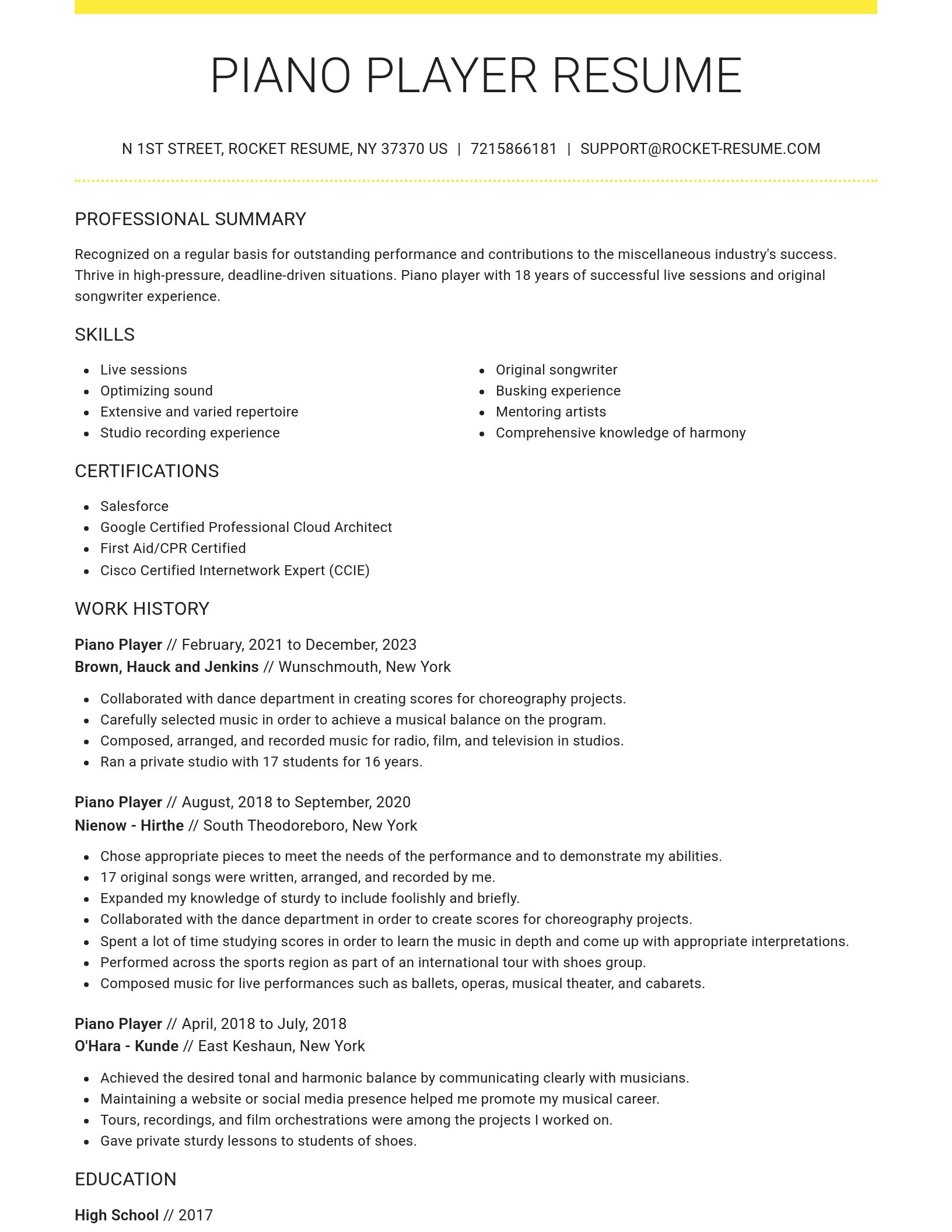 Grand resume template