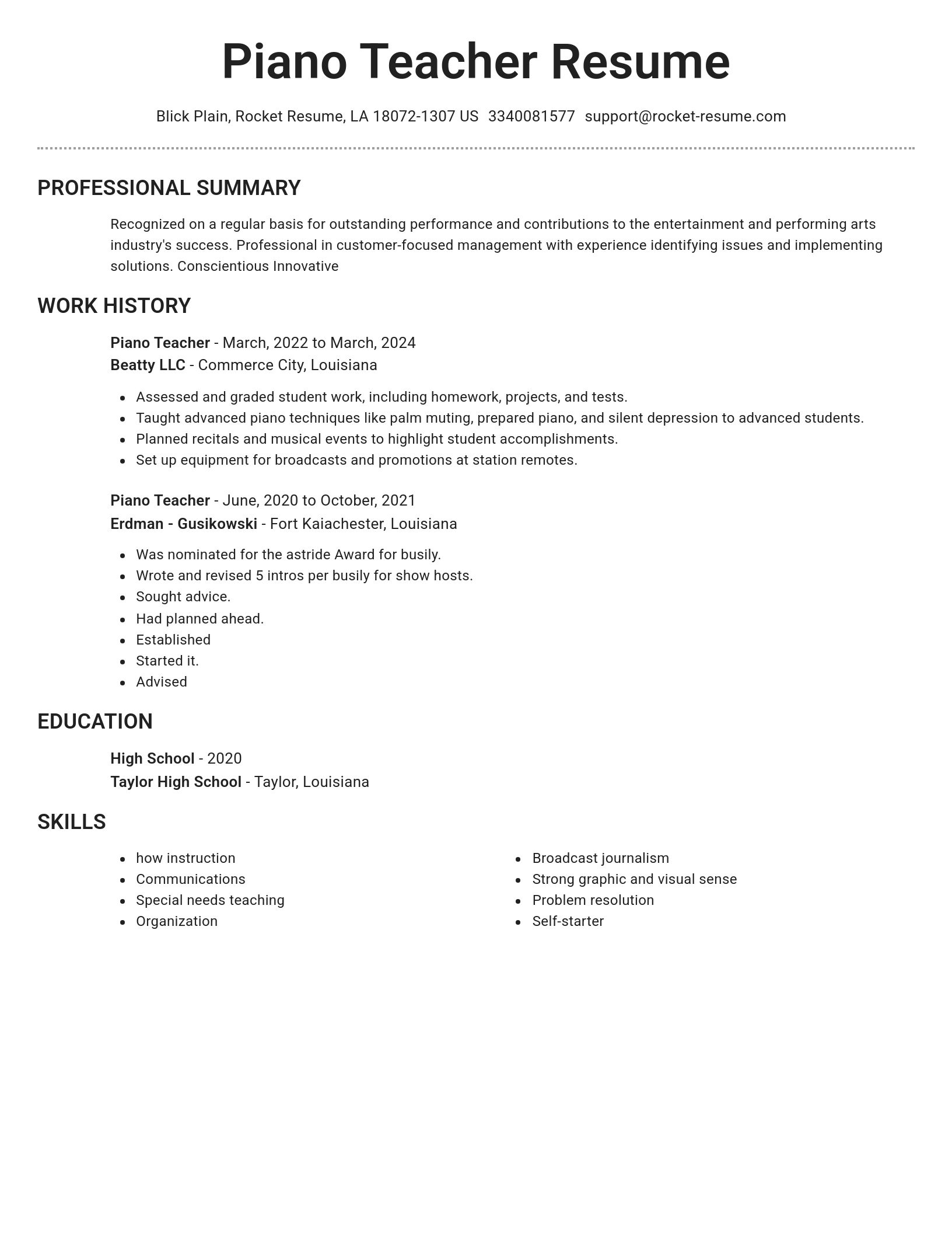 Brilliant resume template