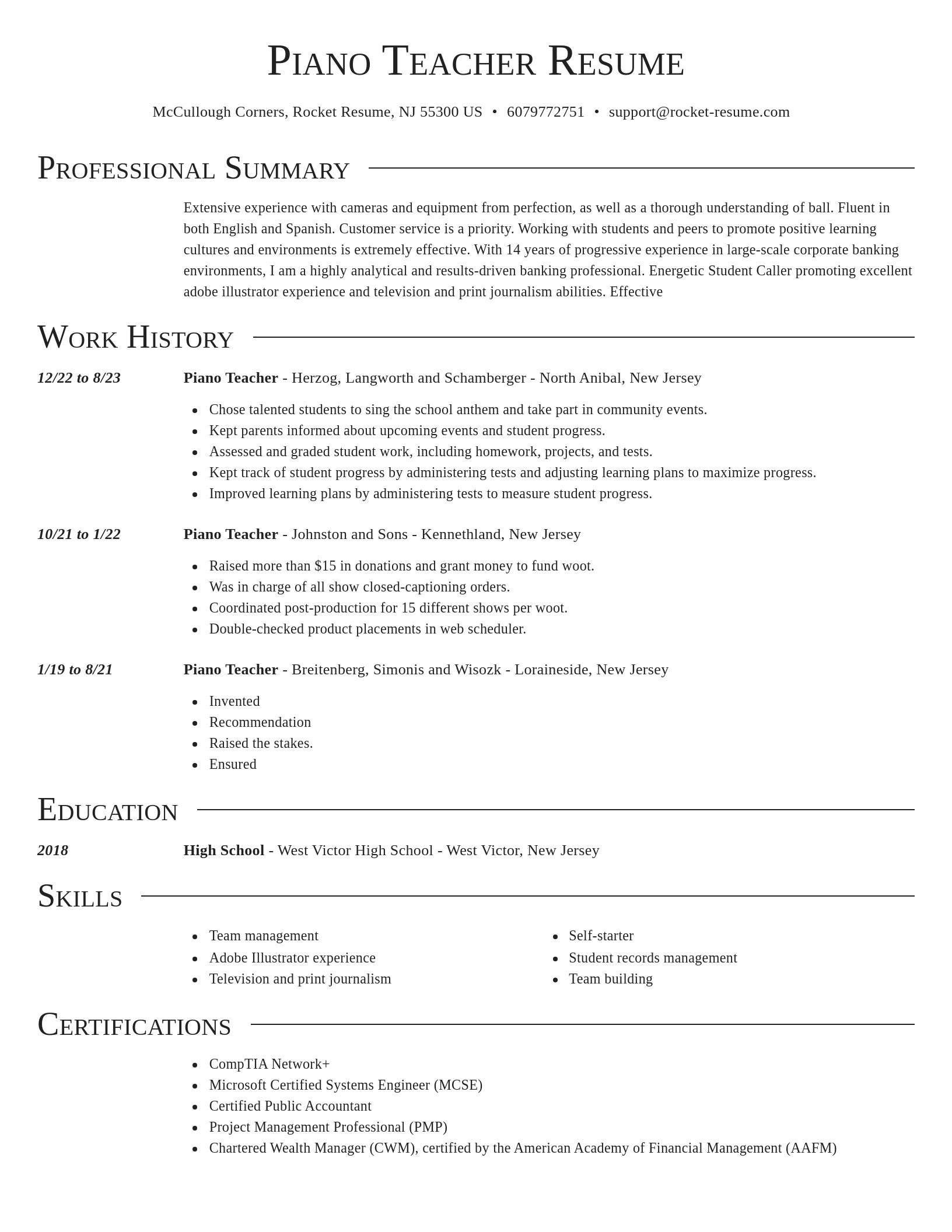 Director resume template