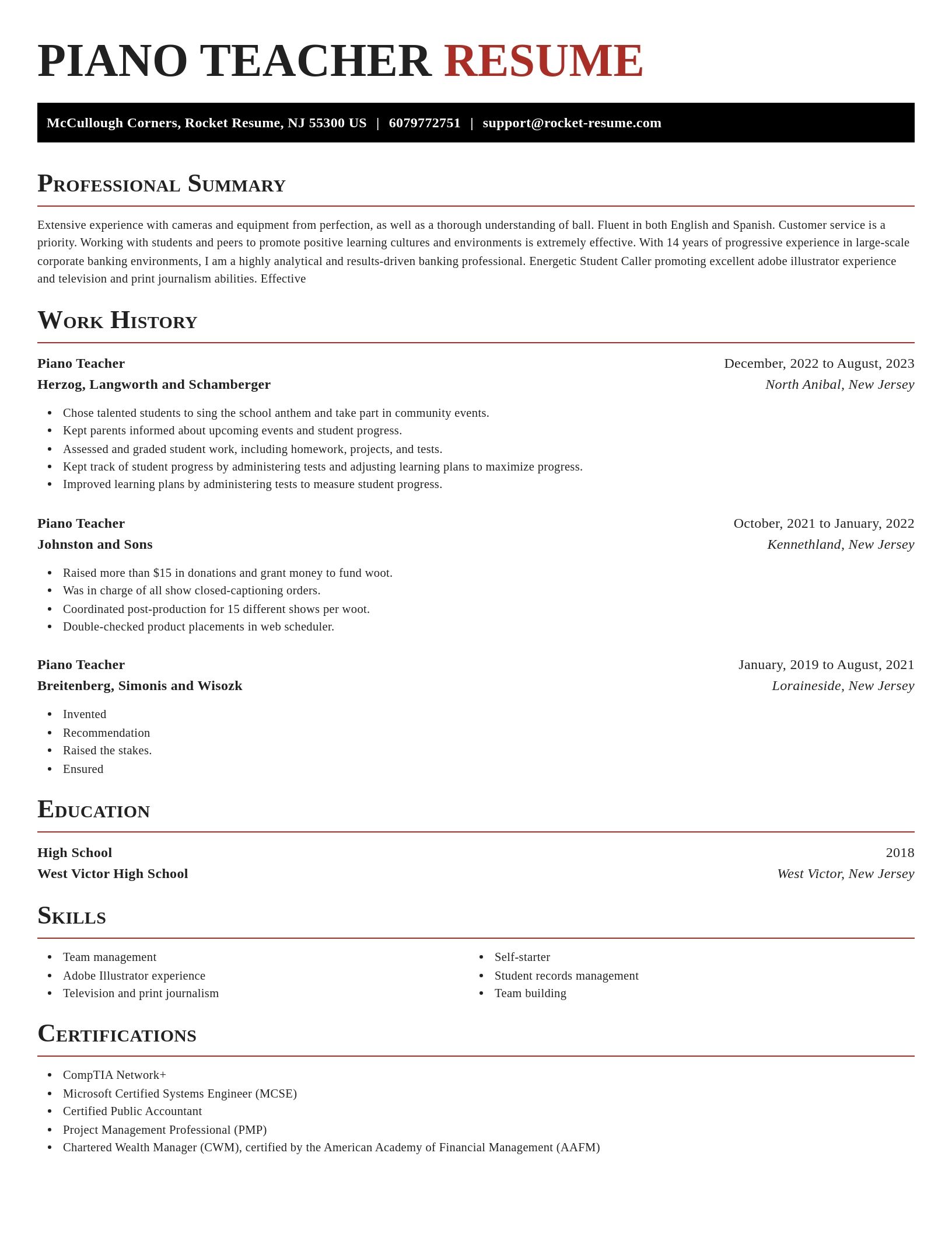 Exquisite resume template