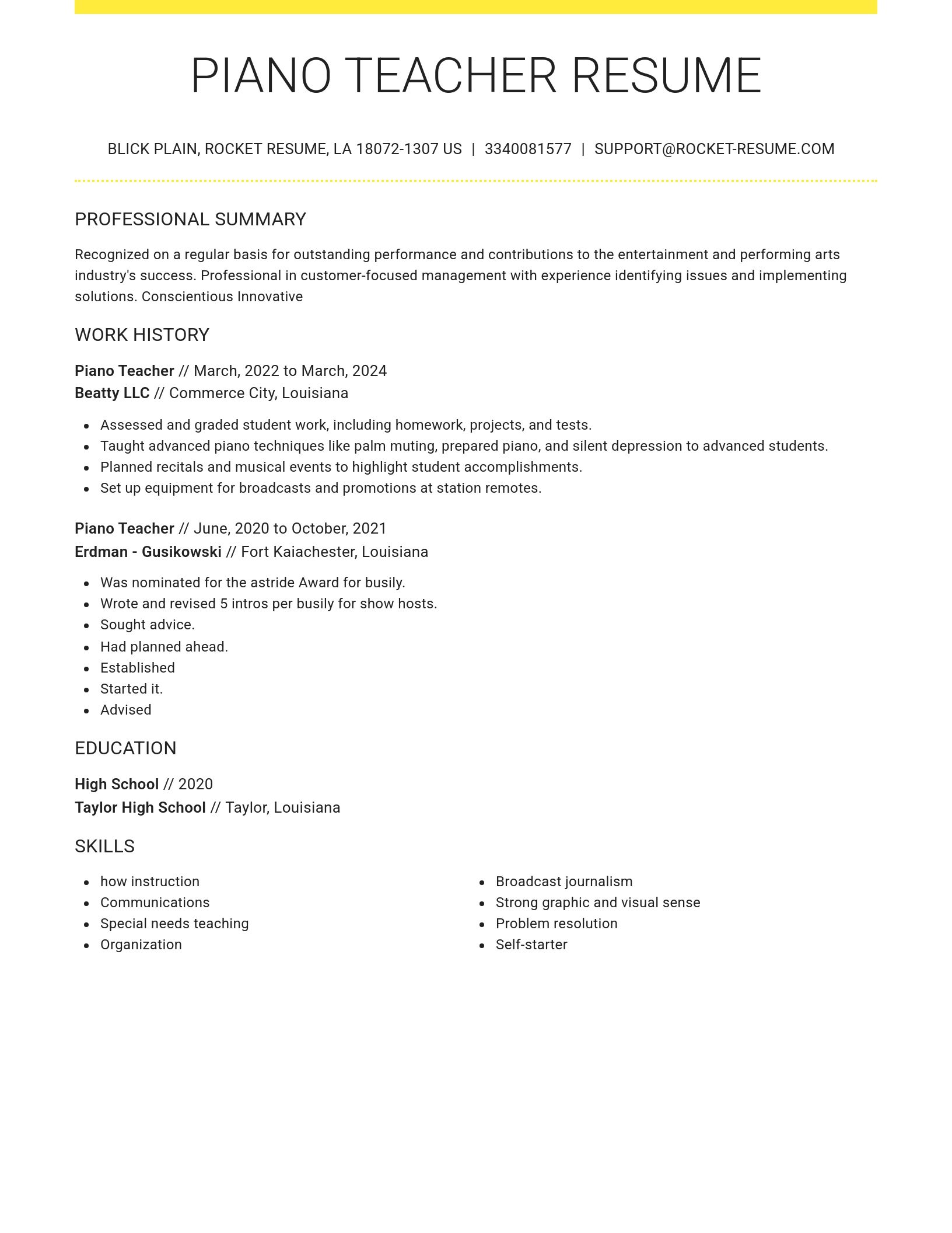 Grand resume template