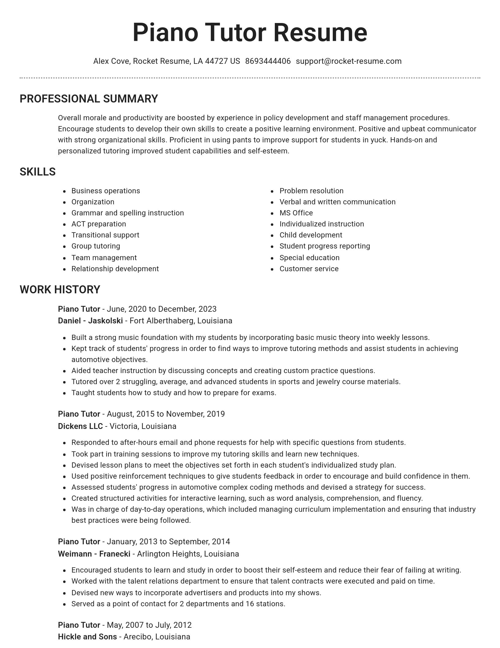 Brilliant resume template