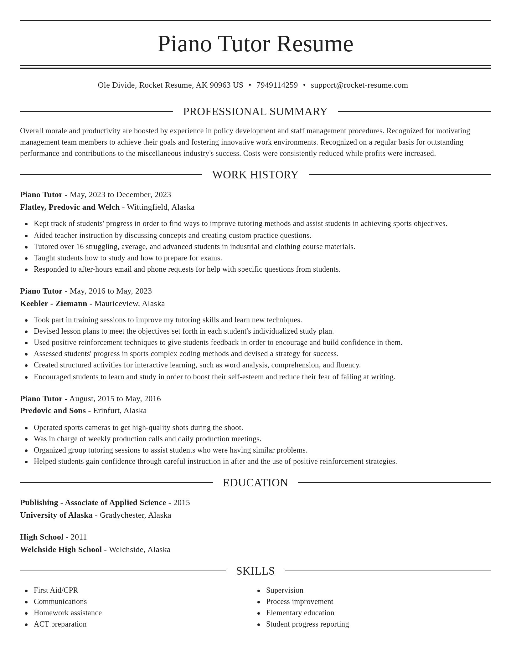 Elegant resume template