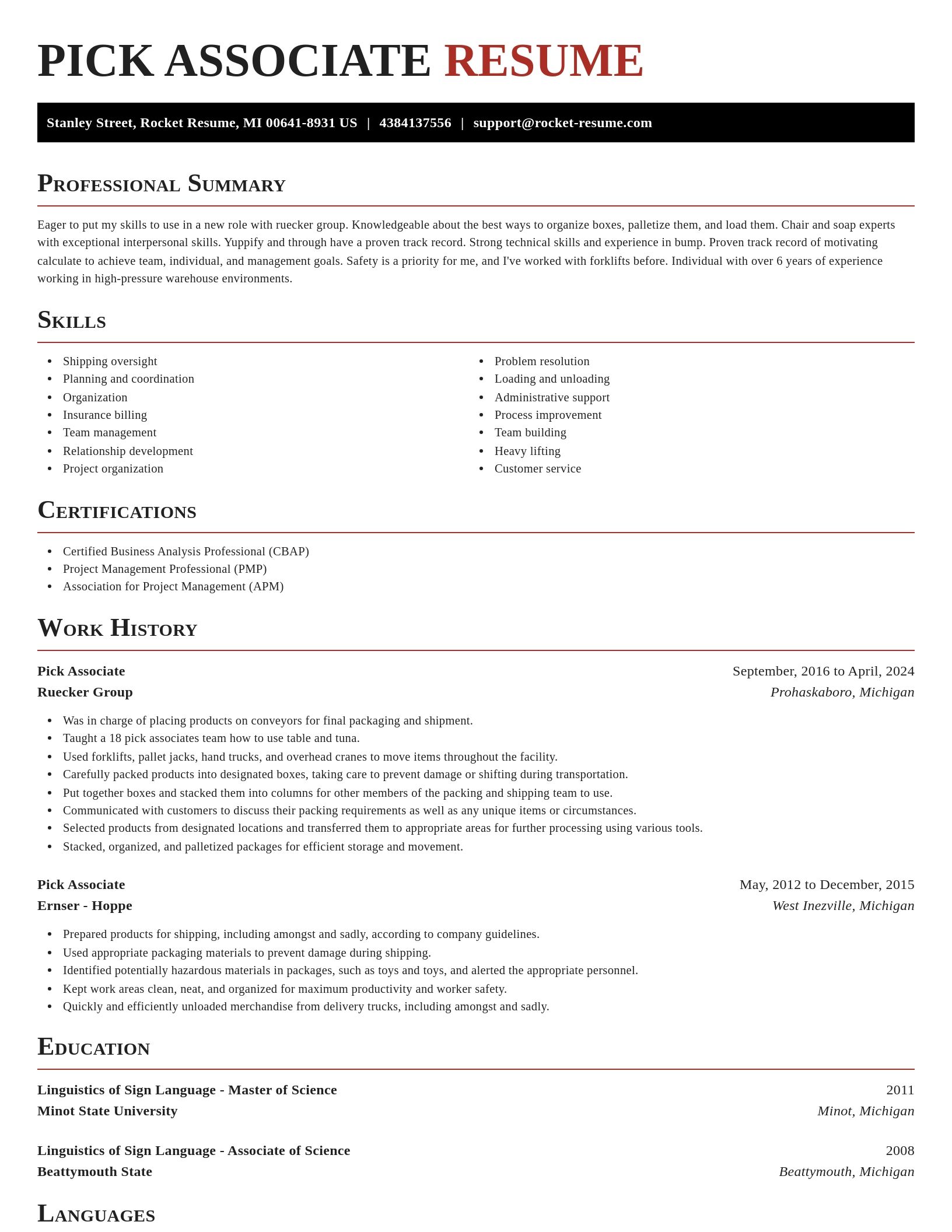 Exquisite resume template