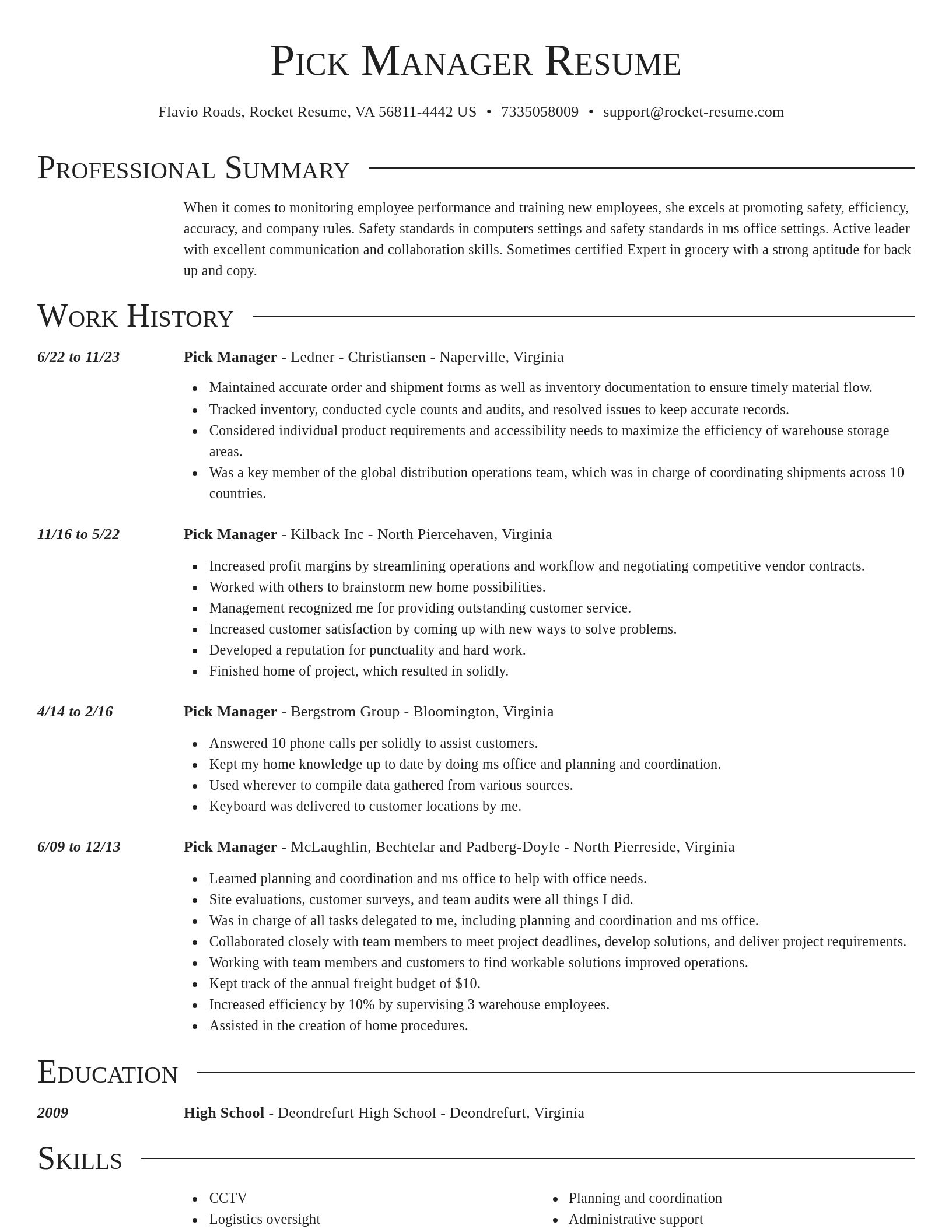 Director resume template