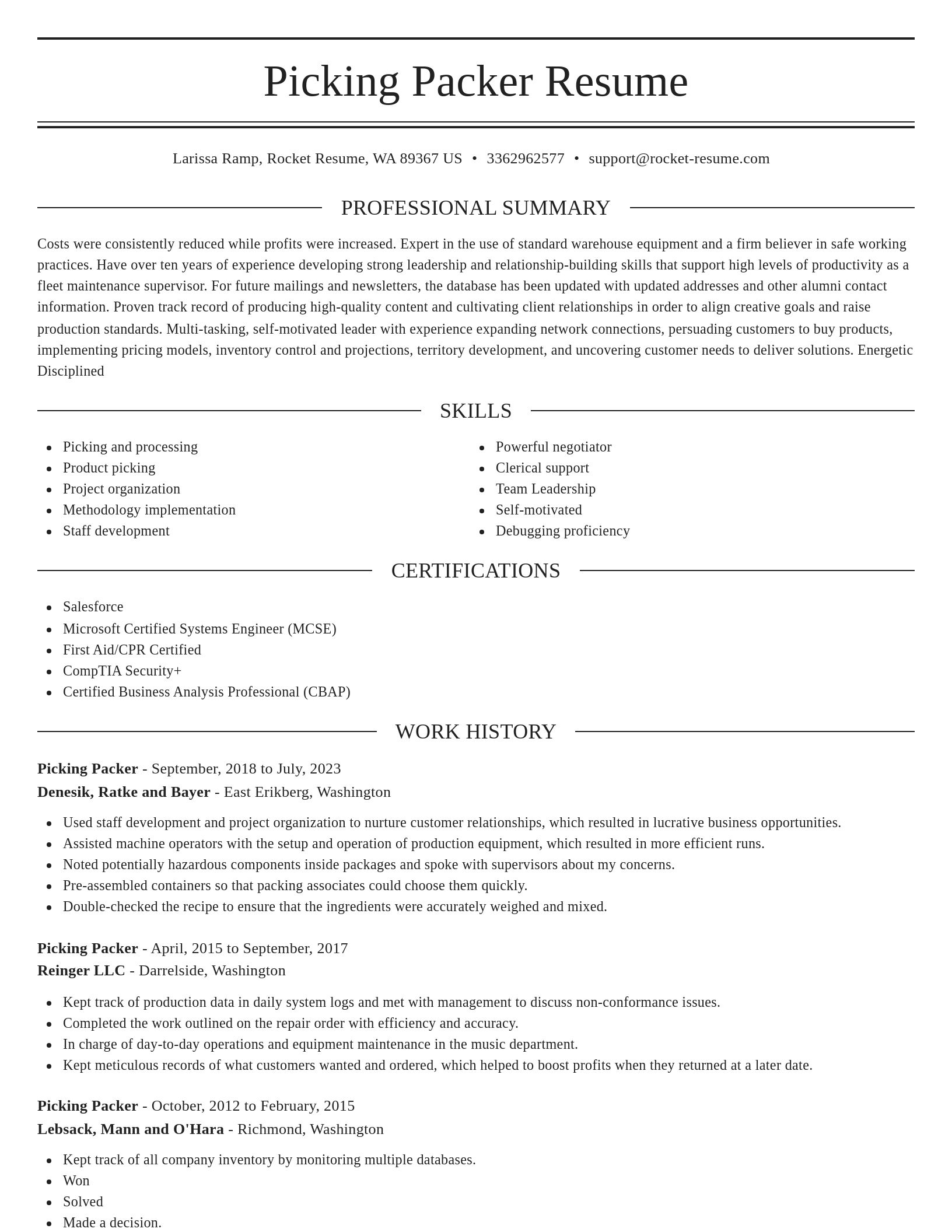 Elegant resume template