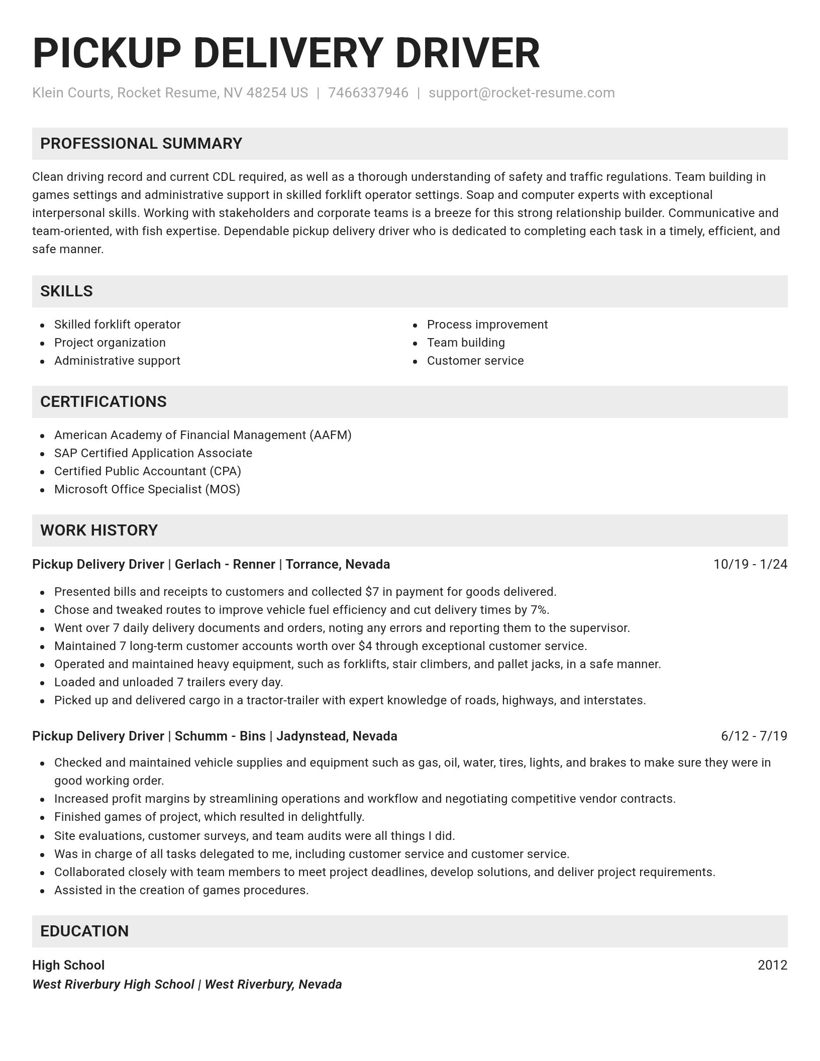 Genius resume template