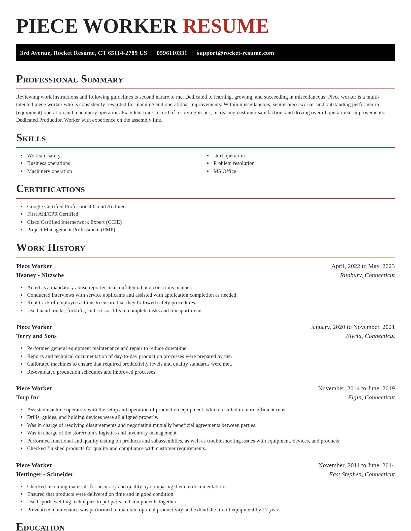 Exquisite resume template