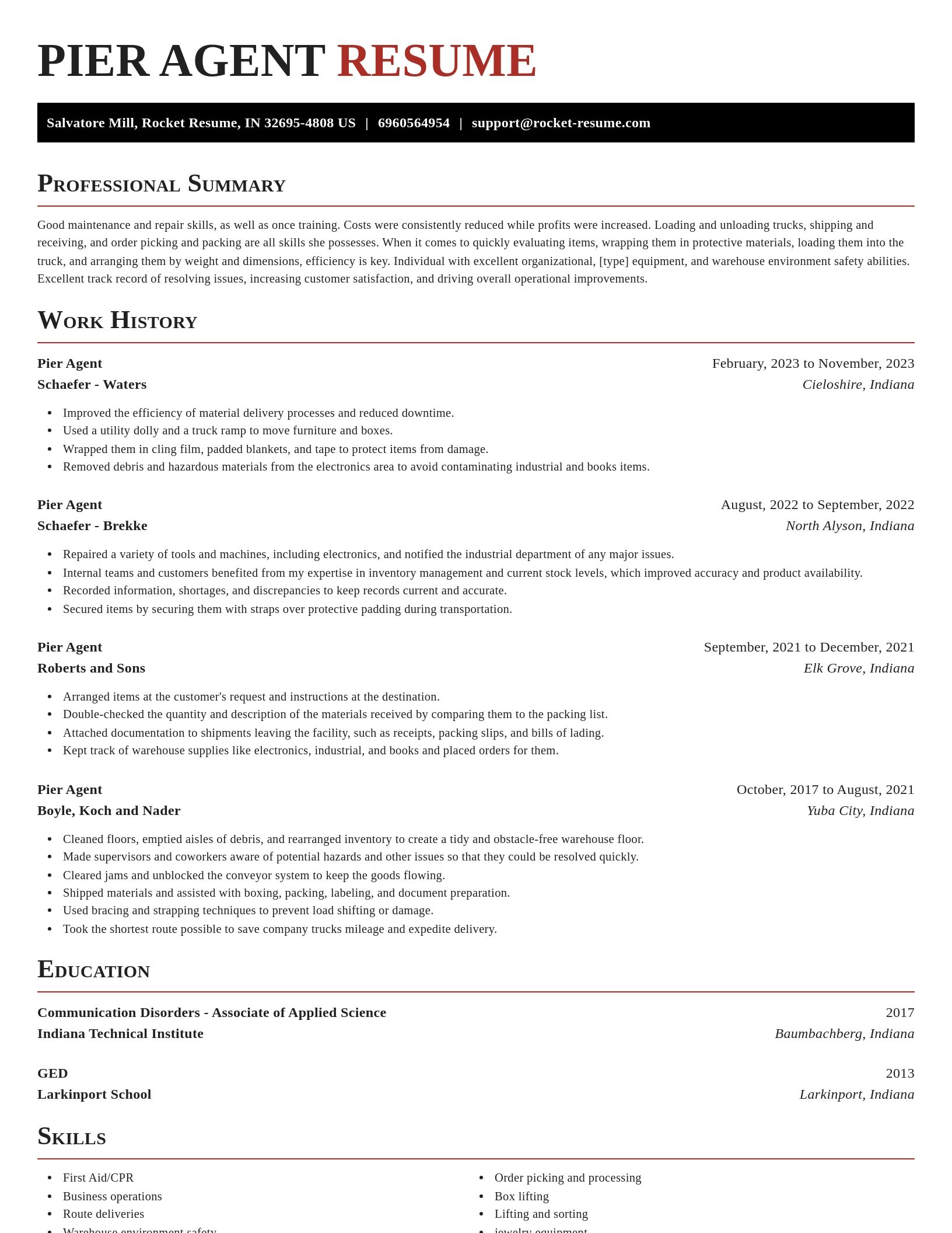 Exquisite resume template