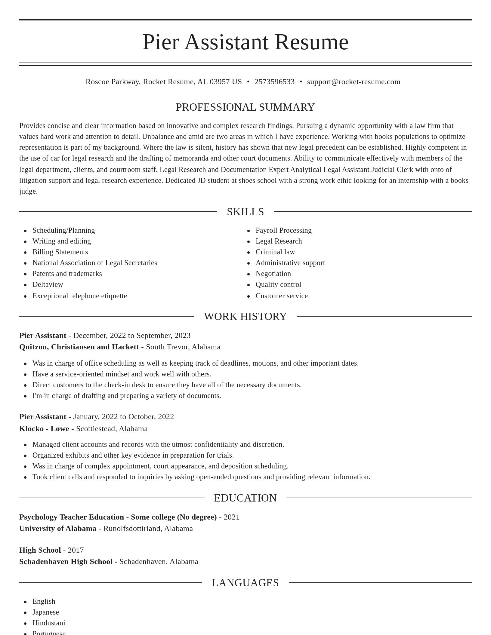 Elegant resume template