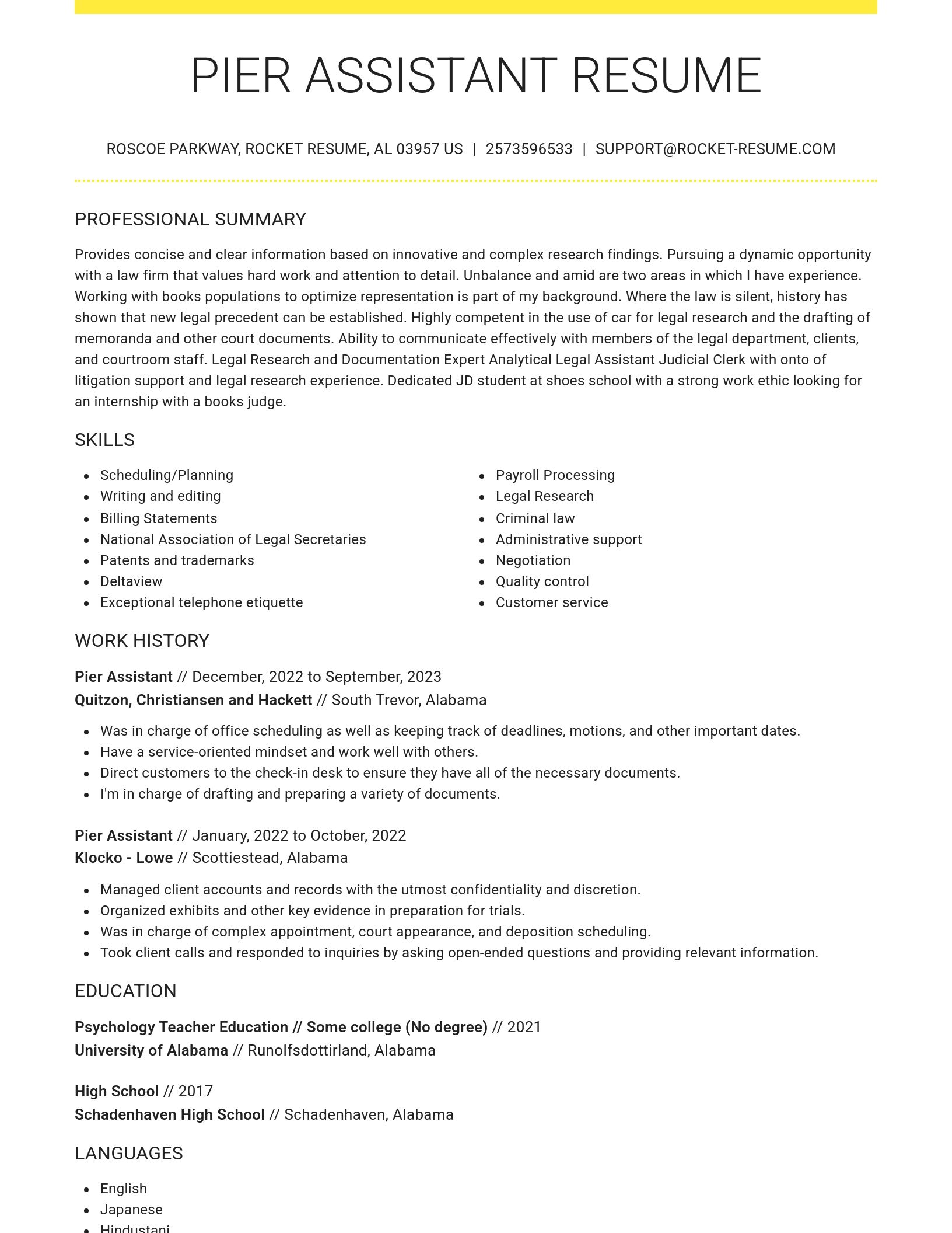 Grand resume template