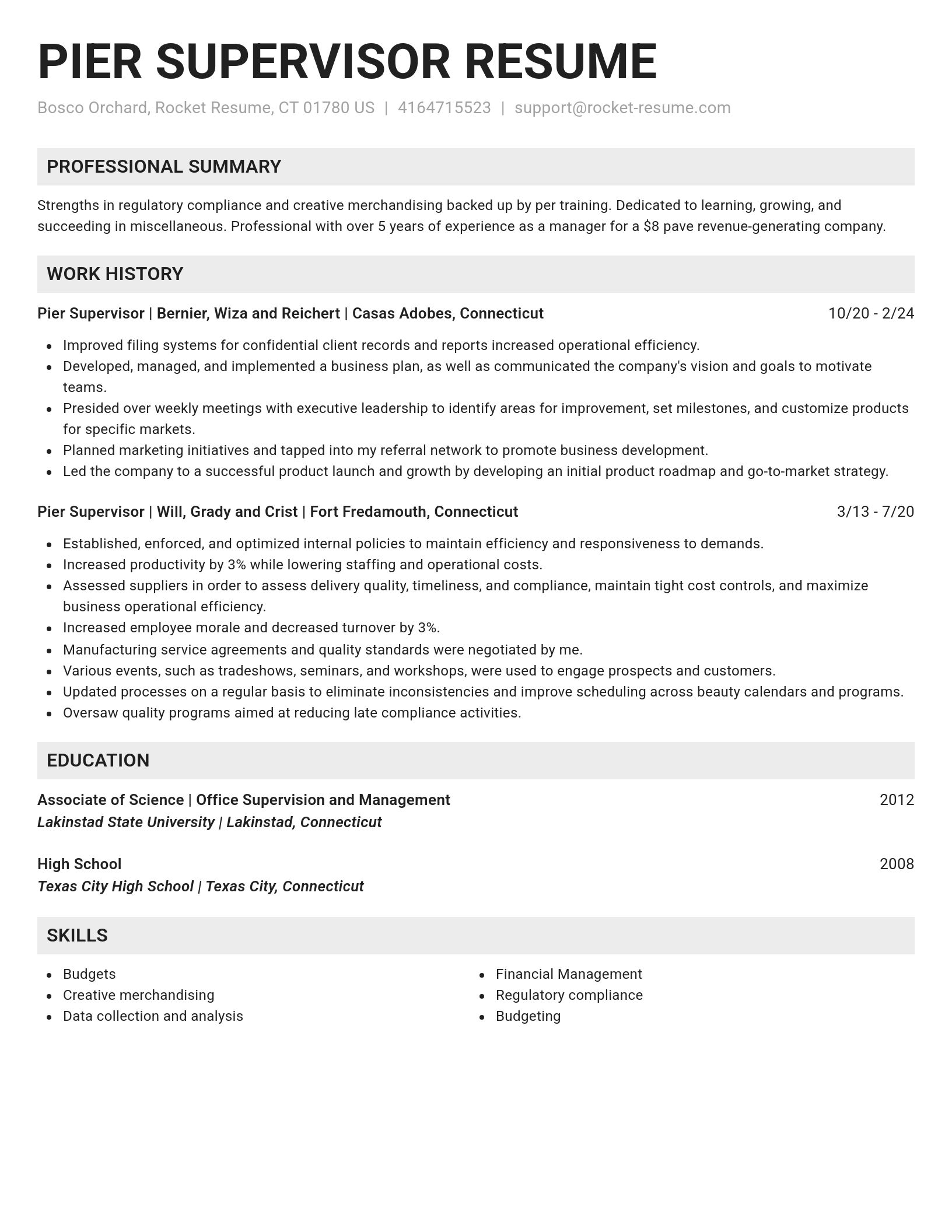 Genius resume template