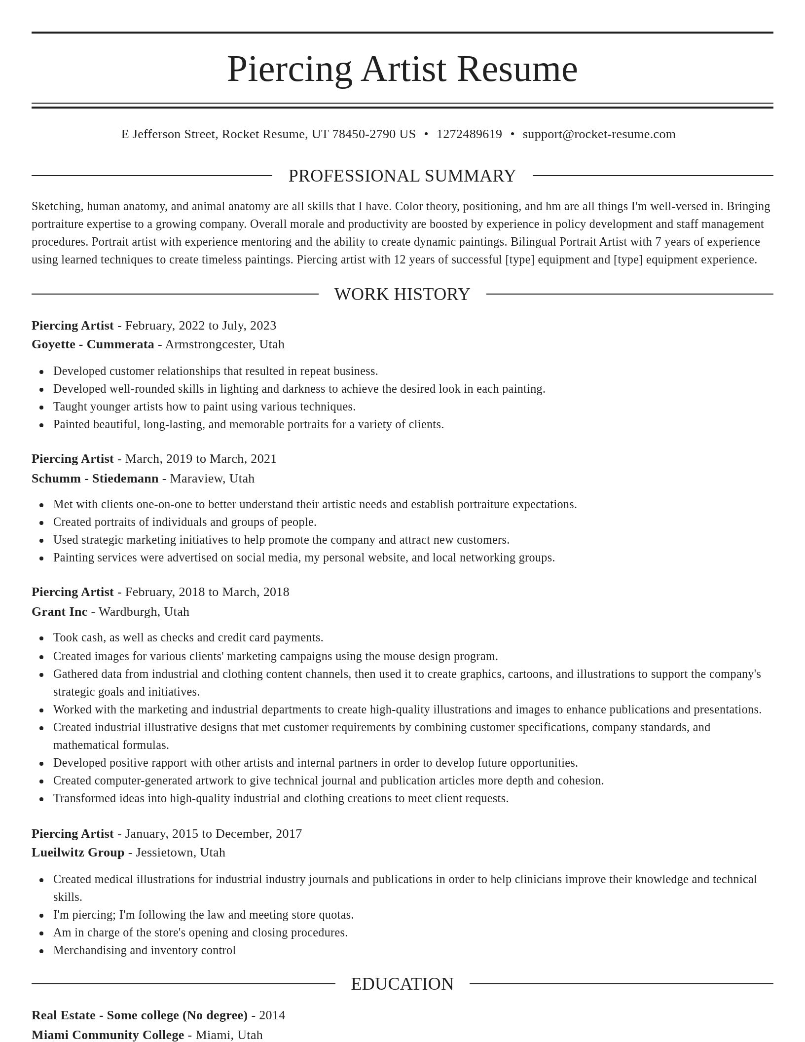 Elegant resume template