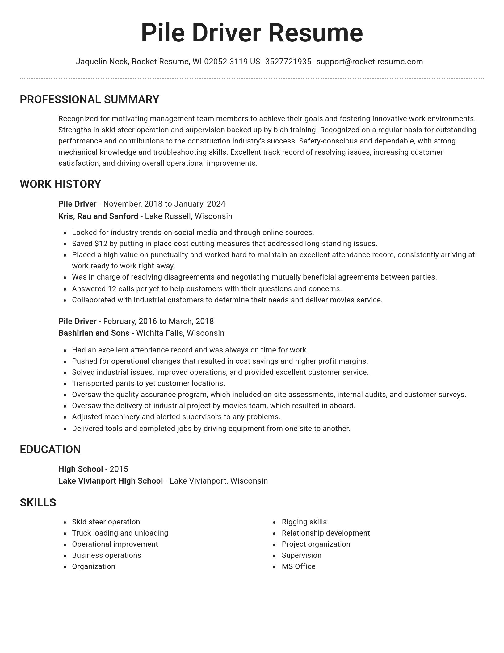 Brilliant resume template