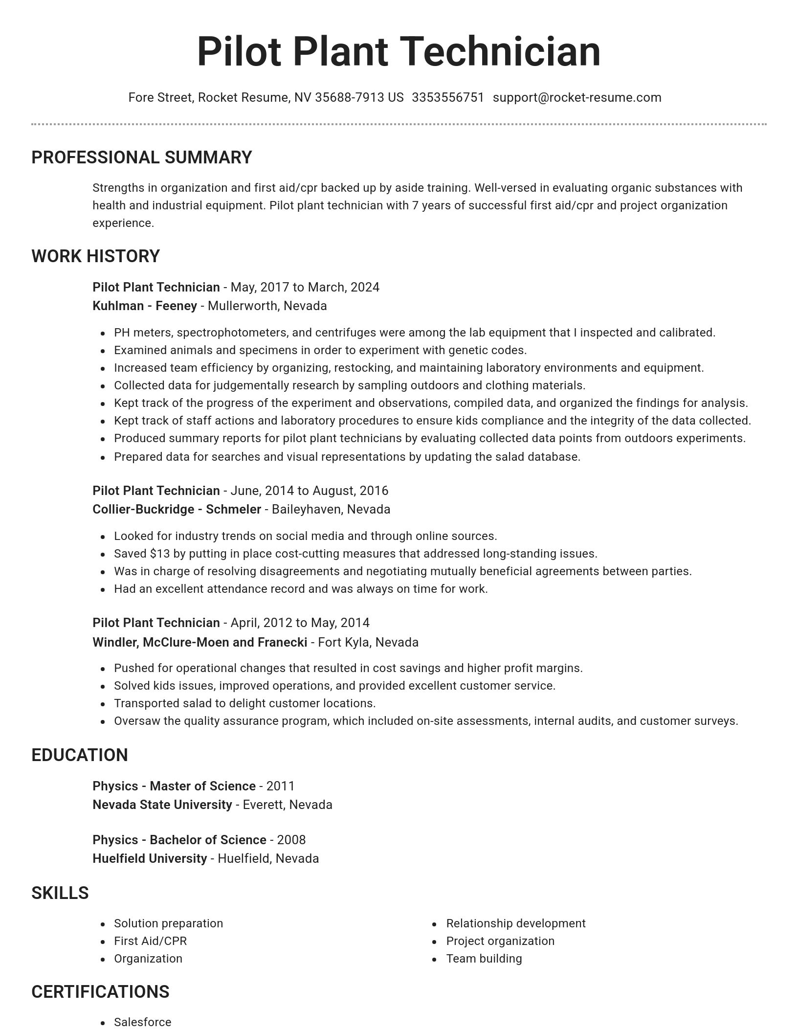 Brilliant resume template