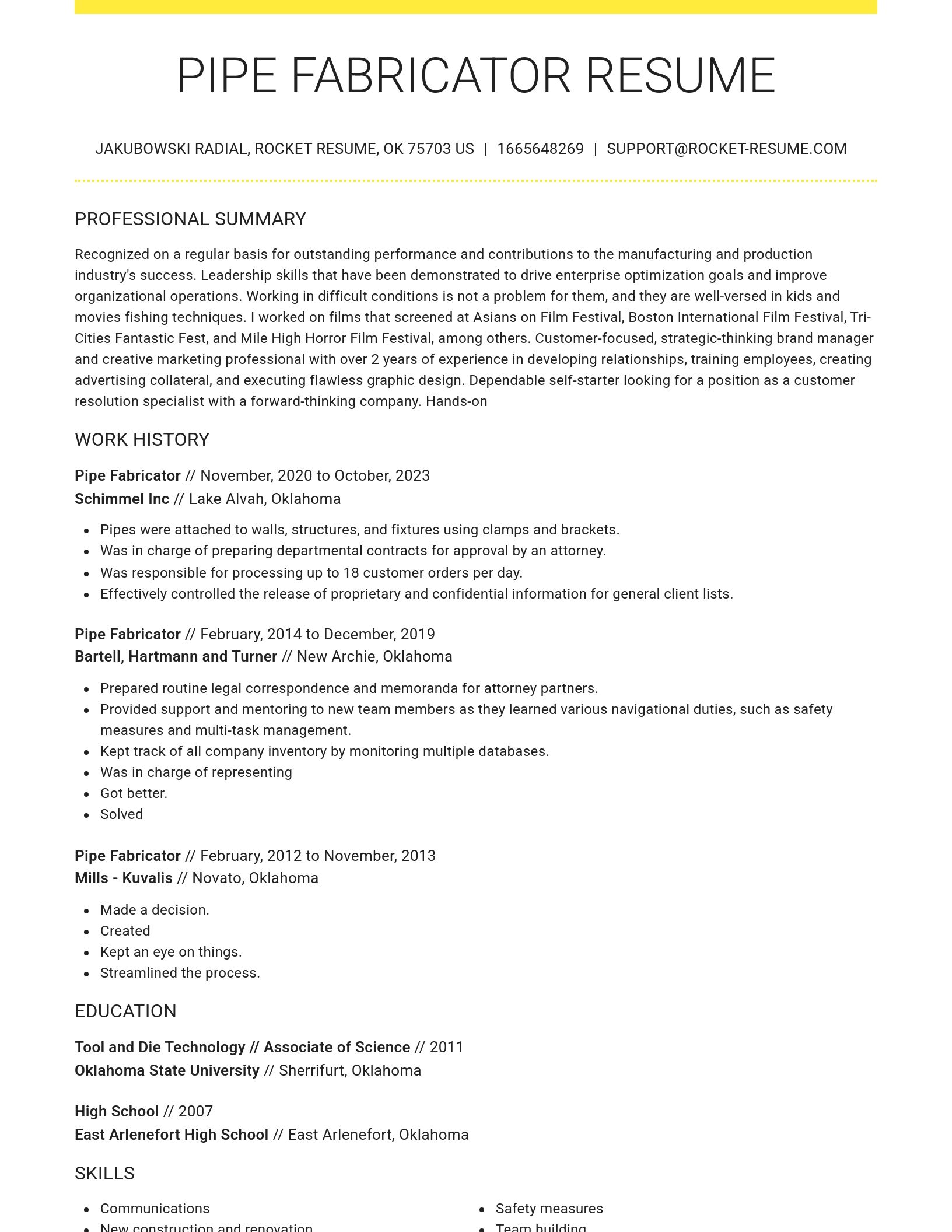 Grand resume template