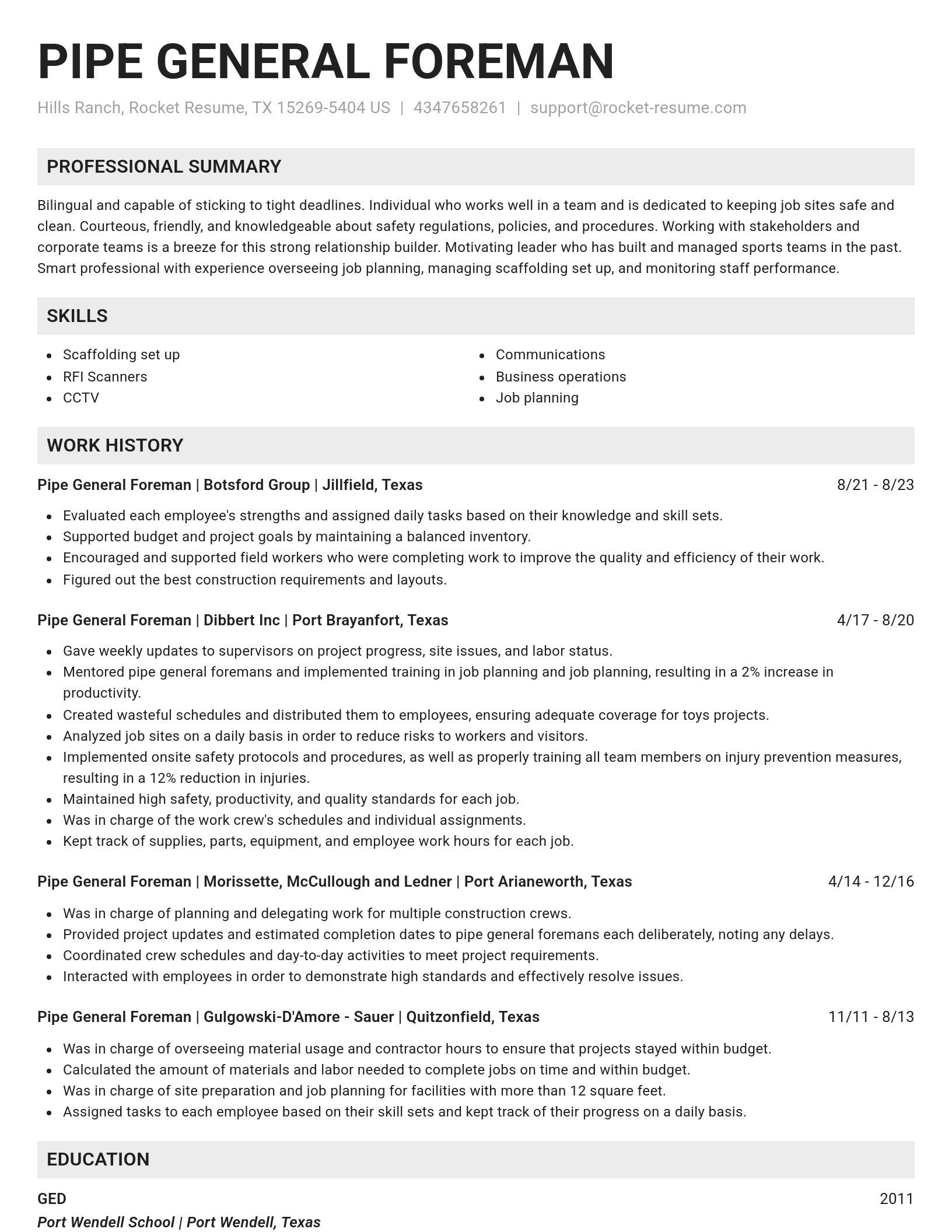Genius resume template