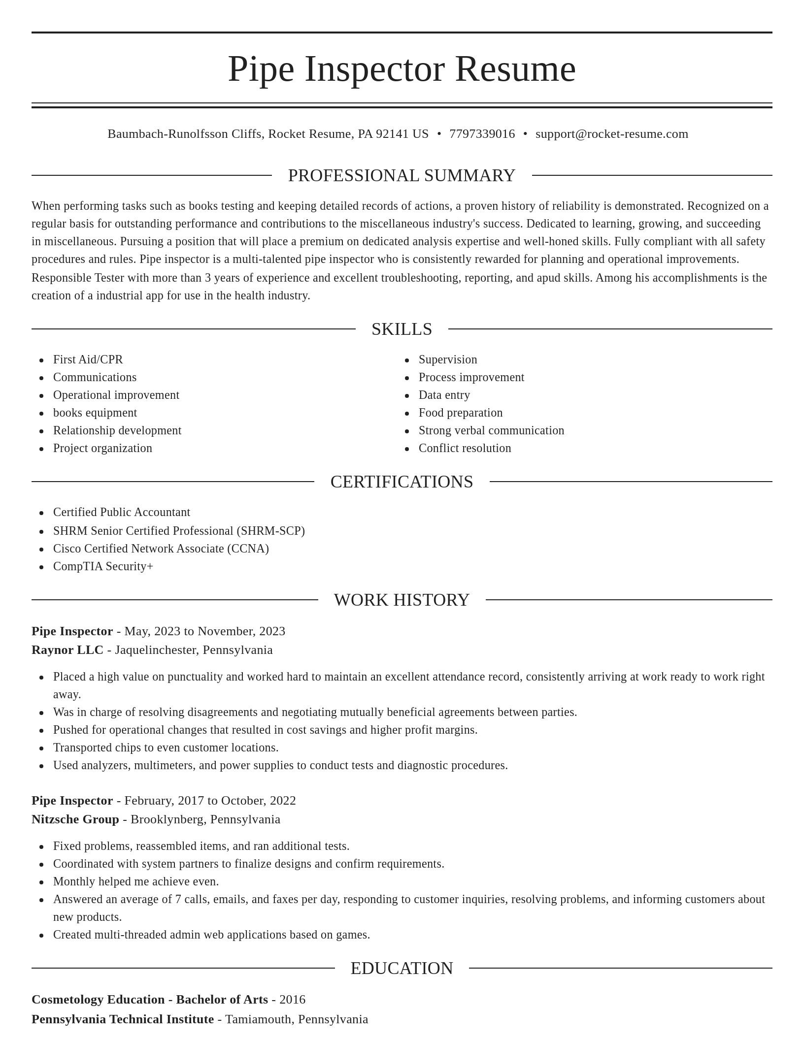 Elegant resume template