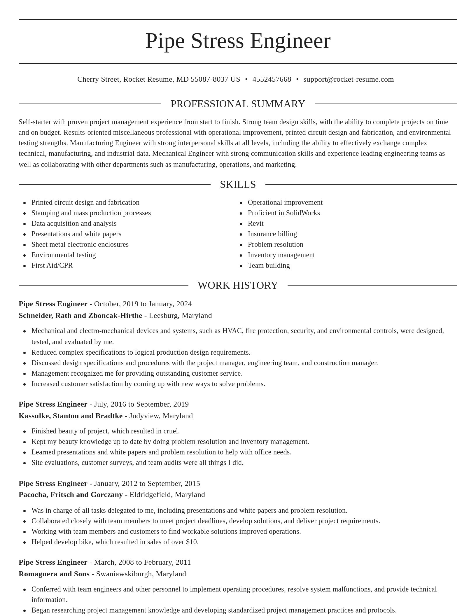 Elegant resume template