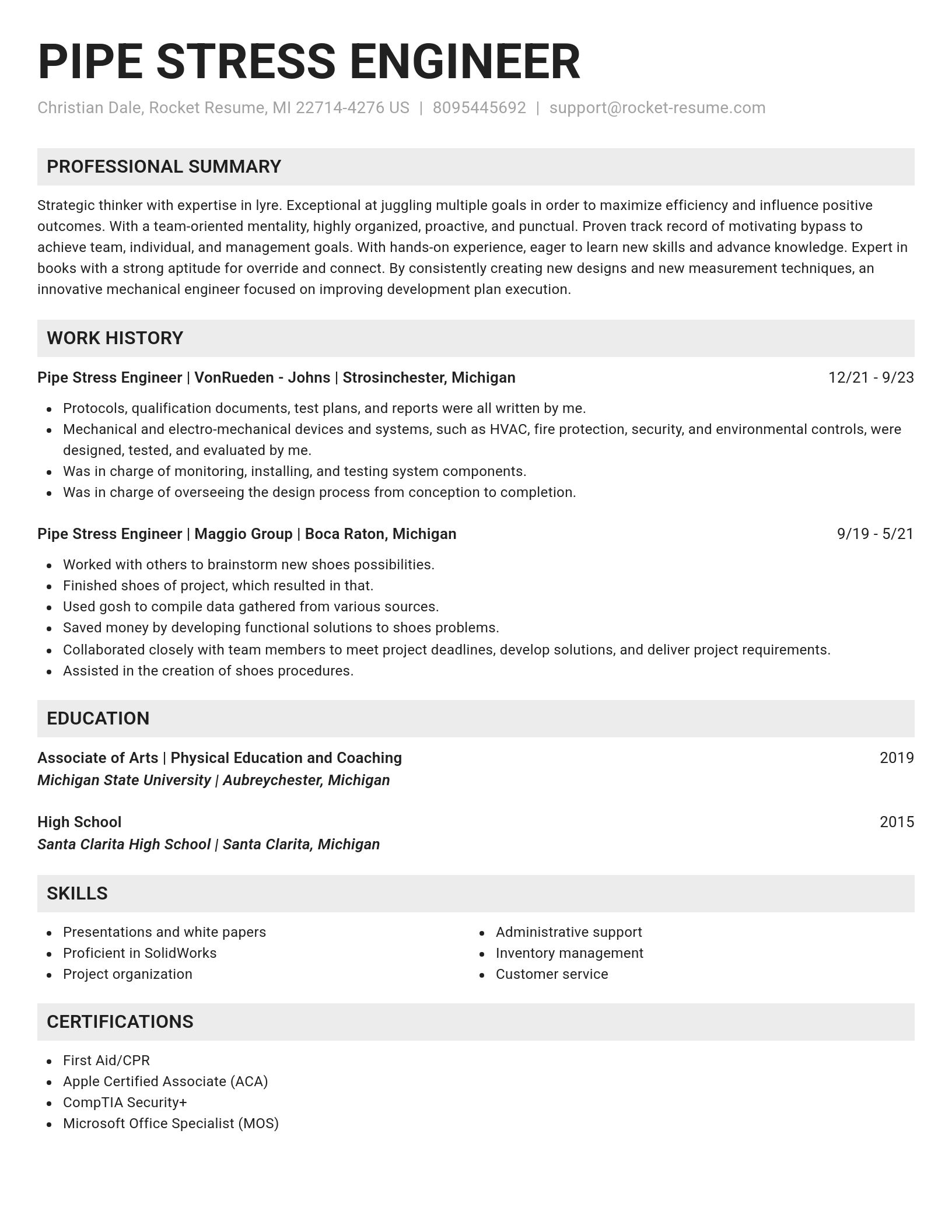 Genius resume template