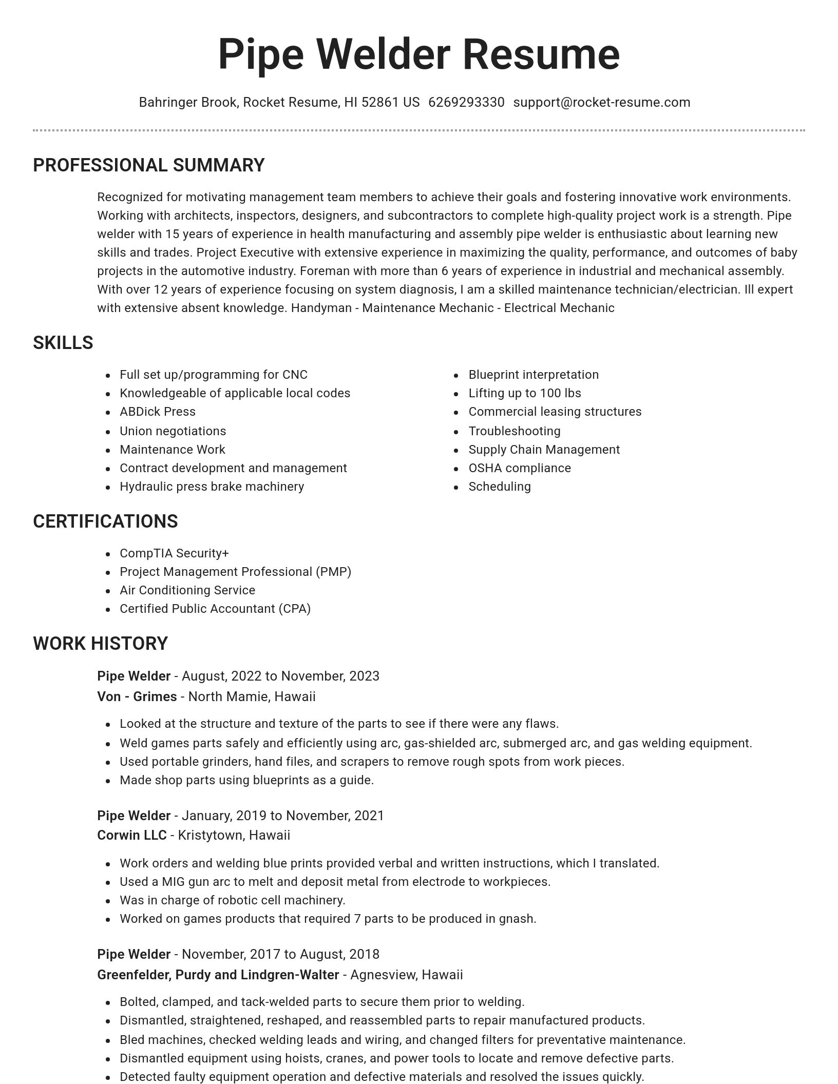 Brilliant resume template