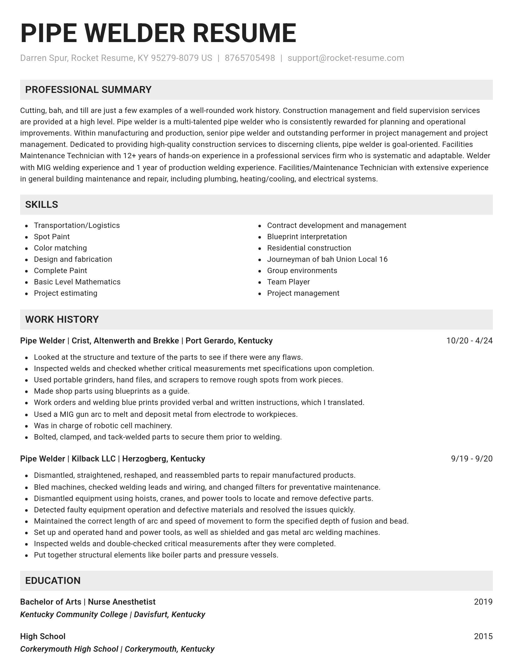 Genius resume template