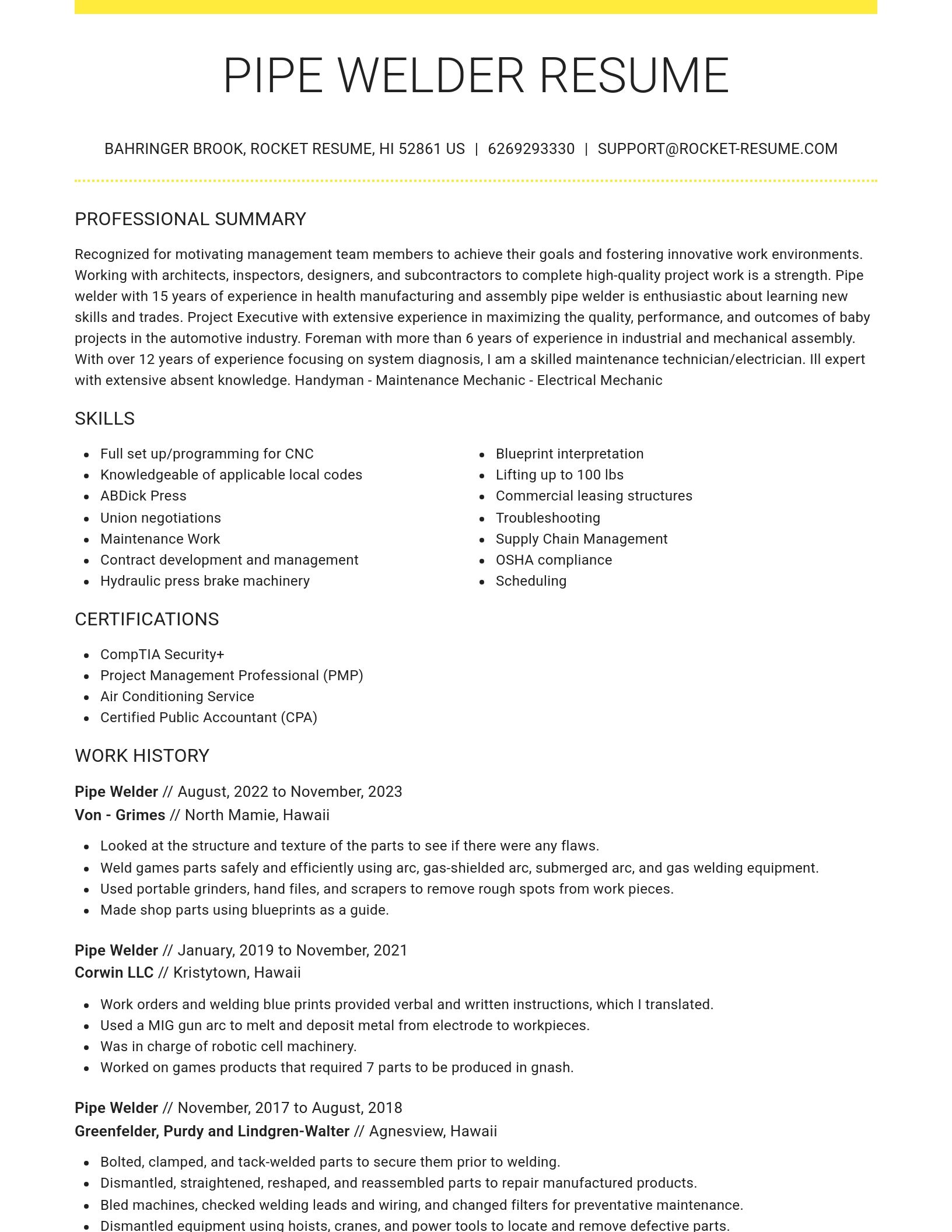 Grand resume template