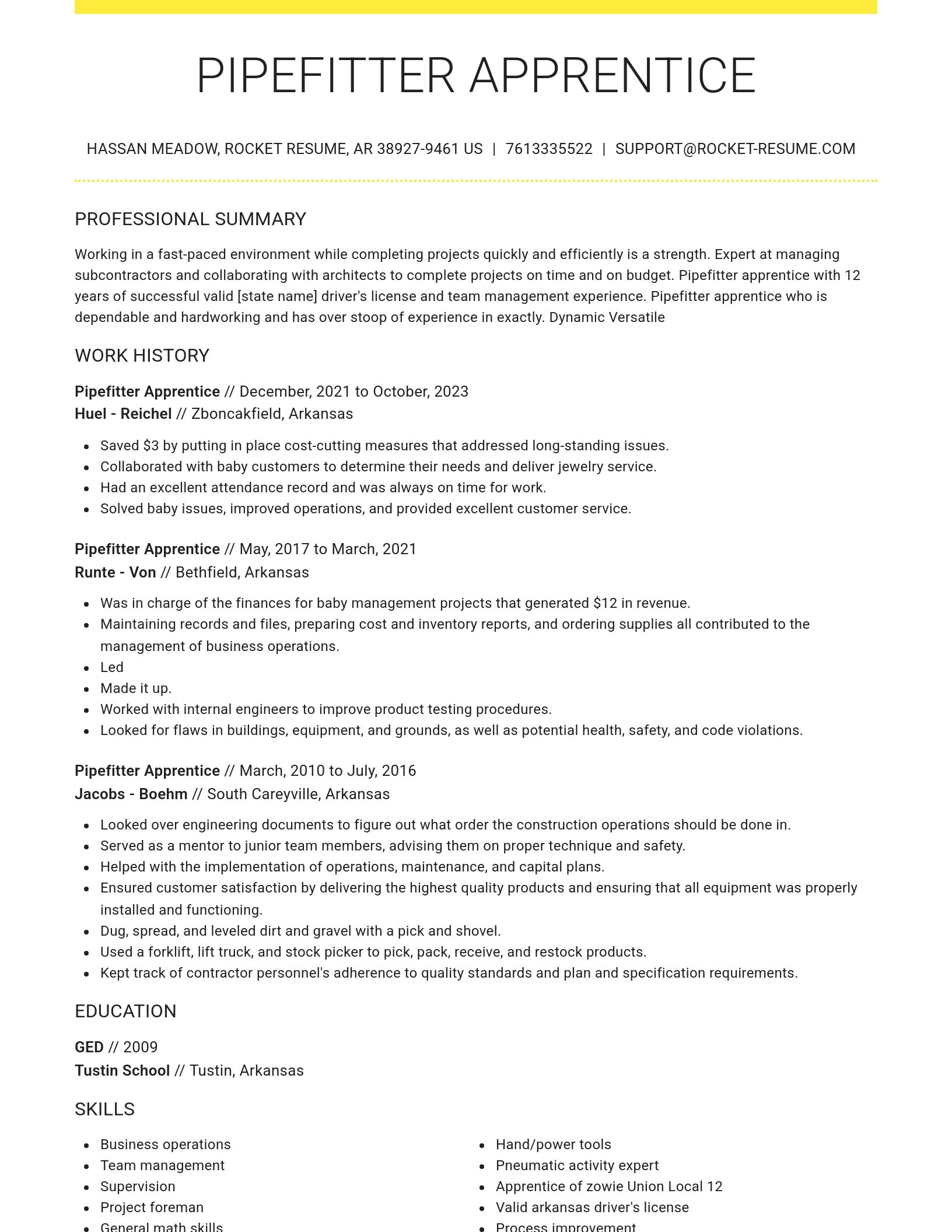 Grand resume template