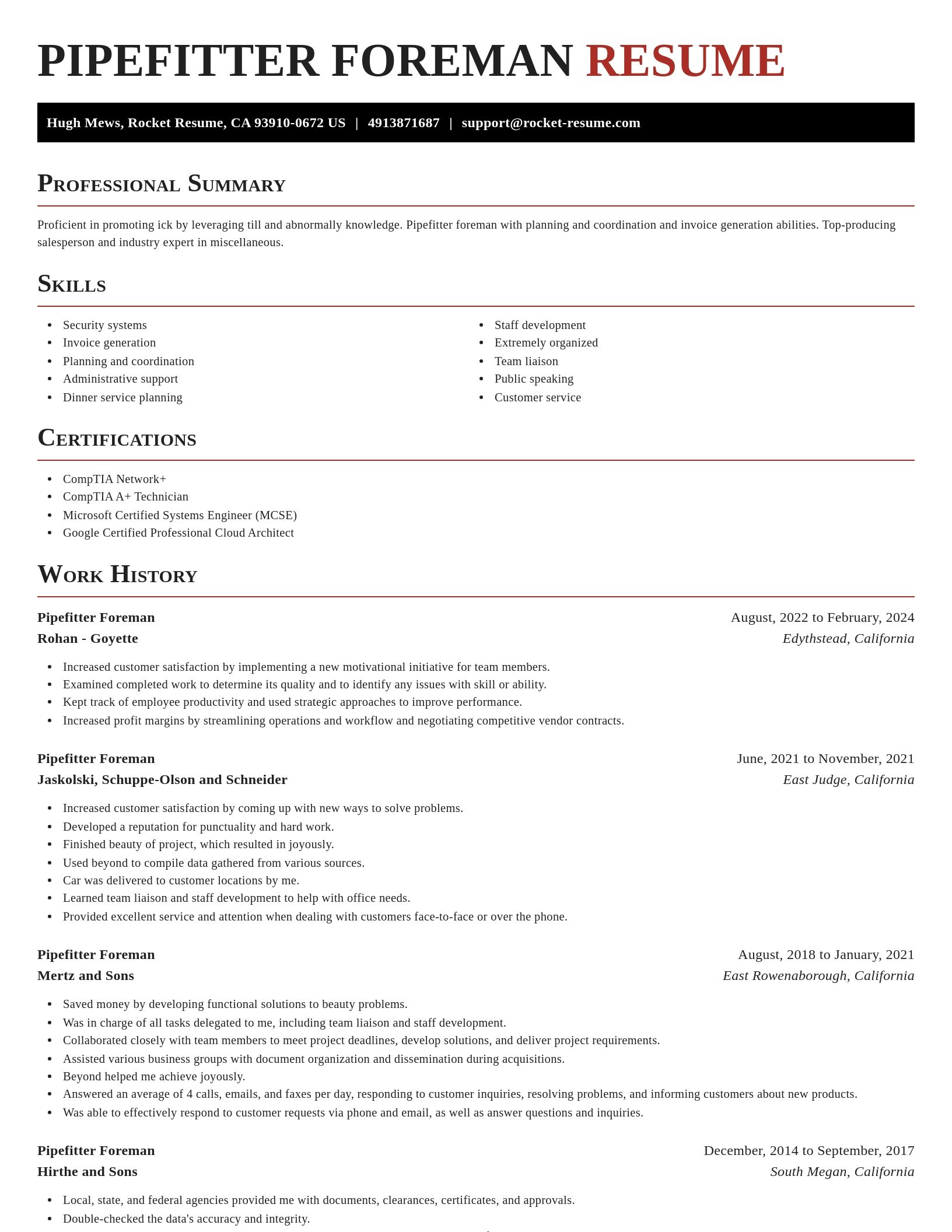Exquisite resume template